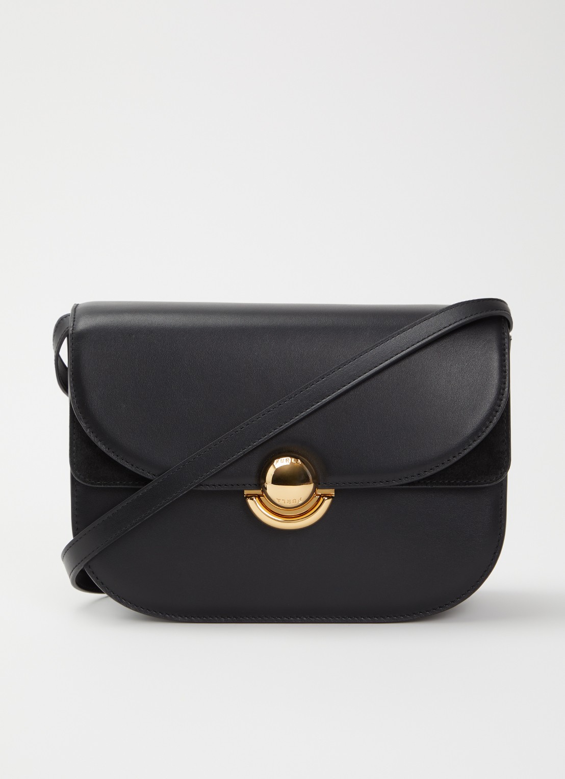 FURLA Sfera S crossbodytas van leer - voorkant zwart