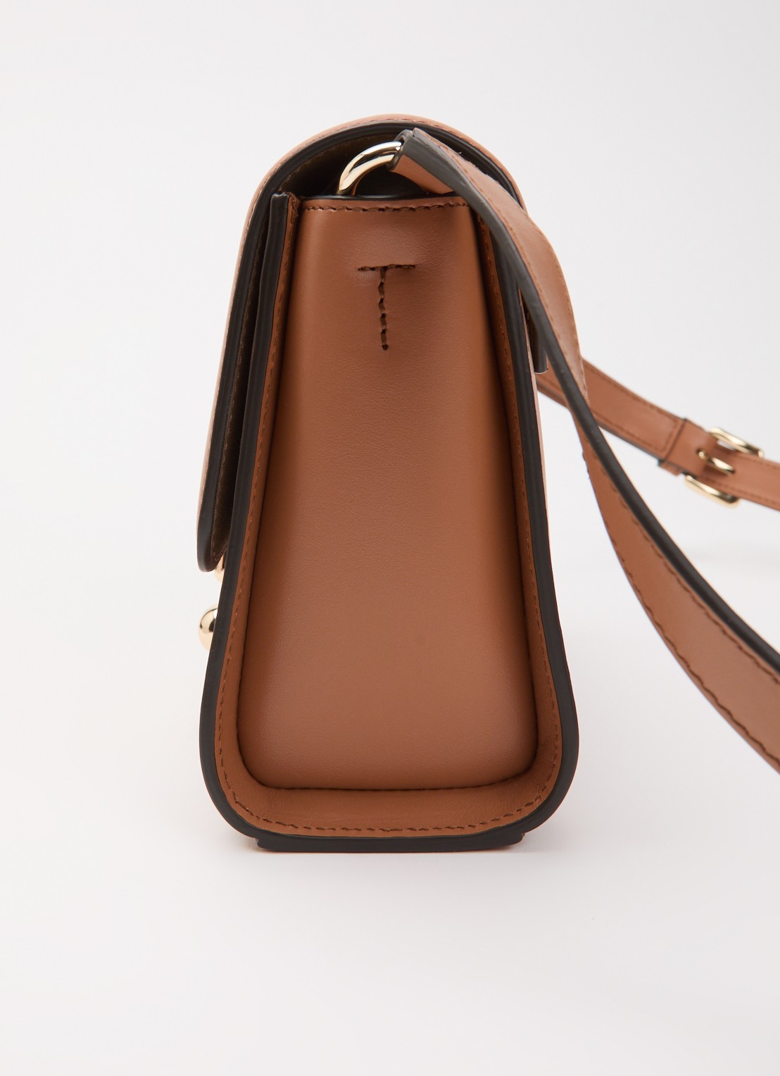 FURLA Urban S crossbodytas van leer met verstelbare schouderriem - detail 3 roestbruin