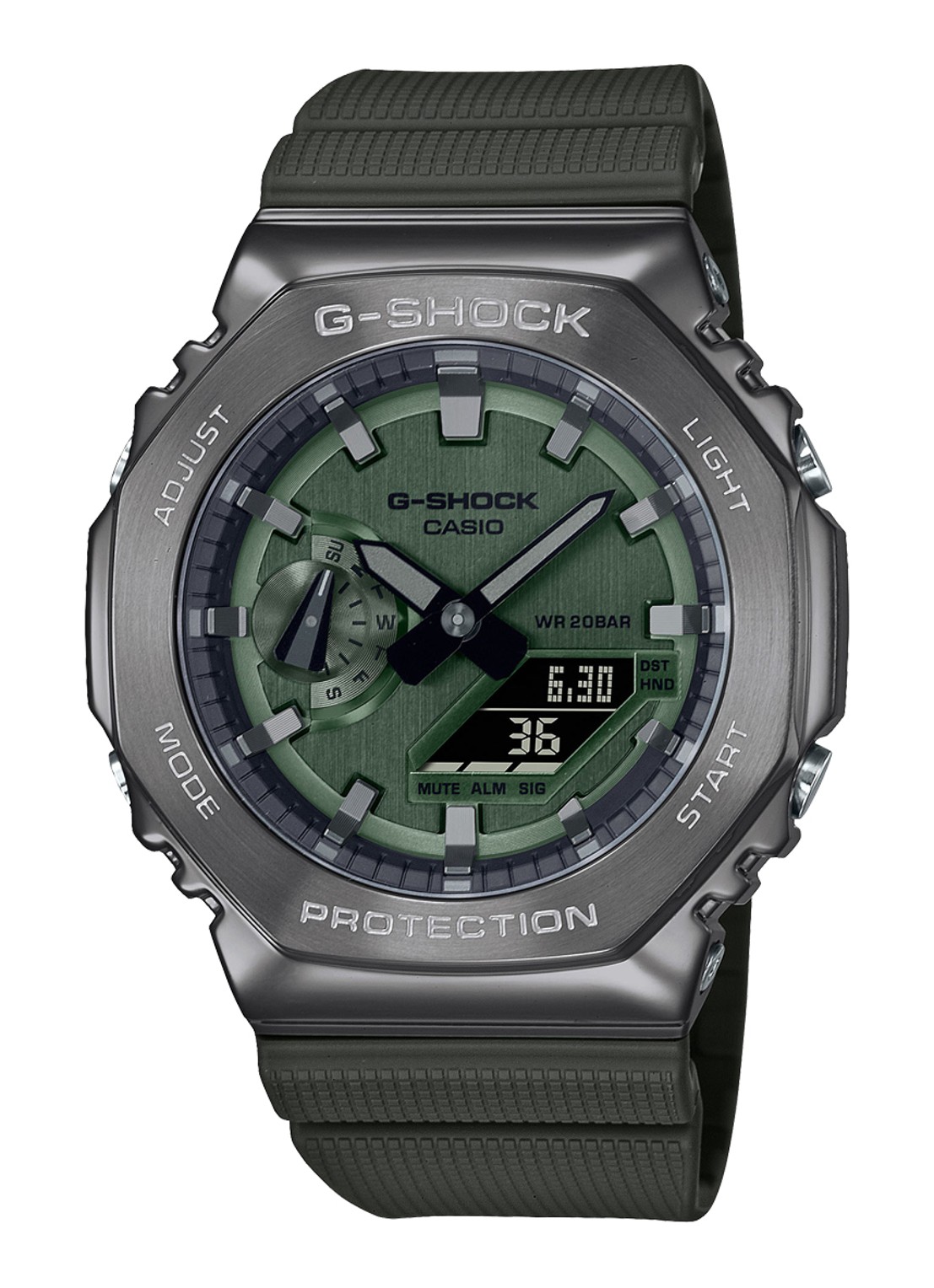G-Shock Classic horloge GM-2100B-3AER - voorkant 4 groen