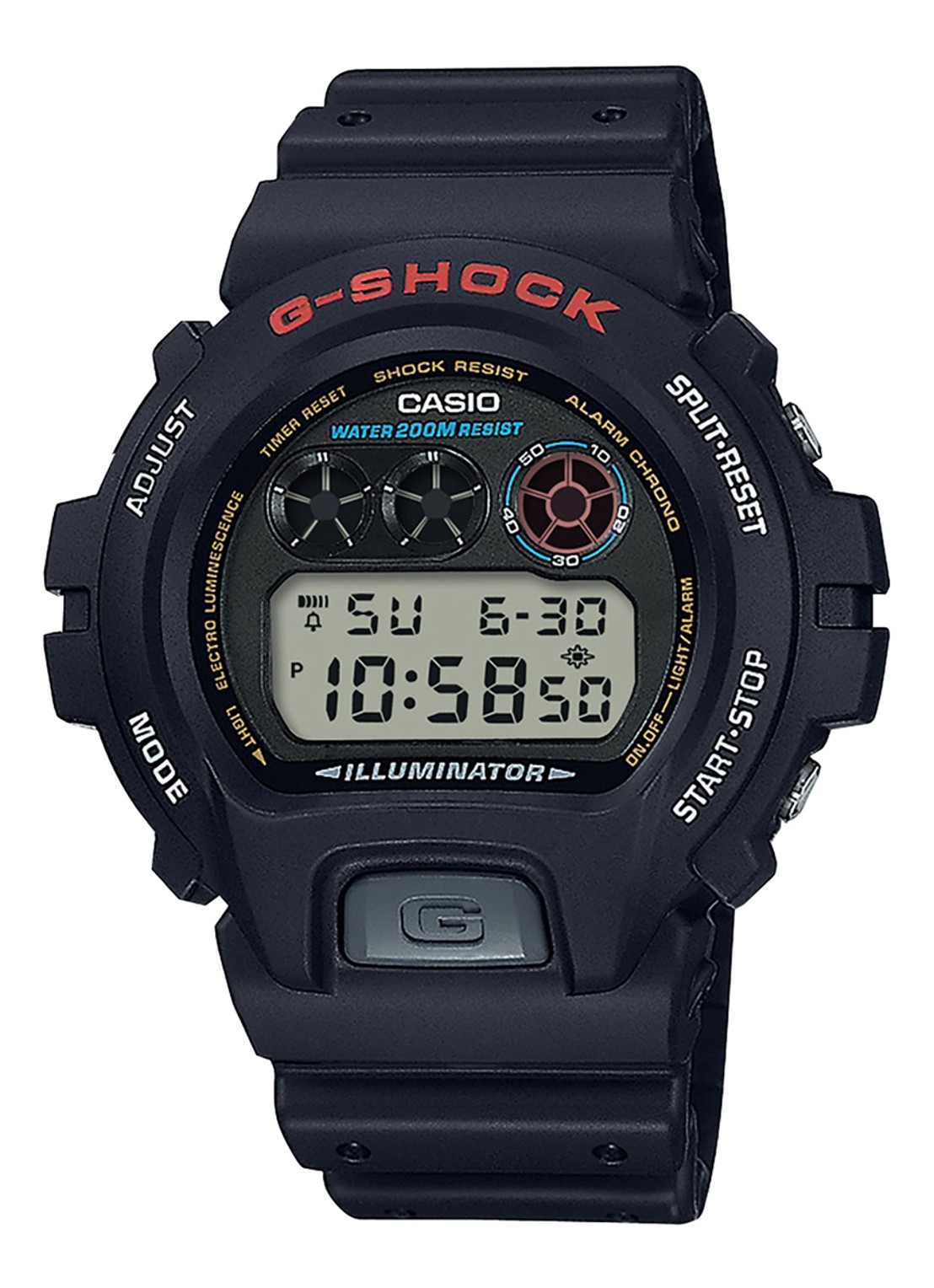 G-Shock G-Shock Classic DW-6900U-1ER - voorkant zwart