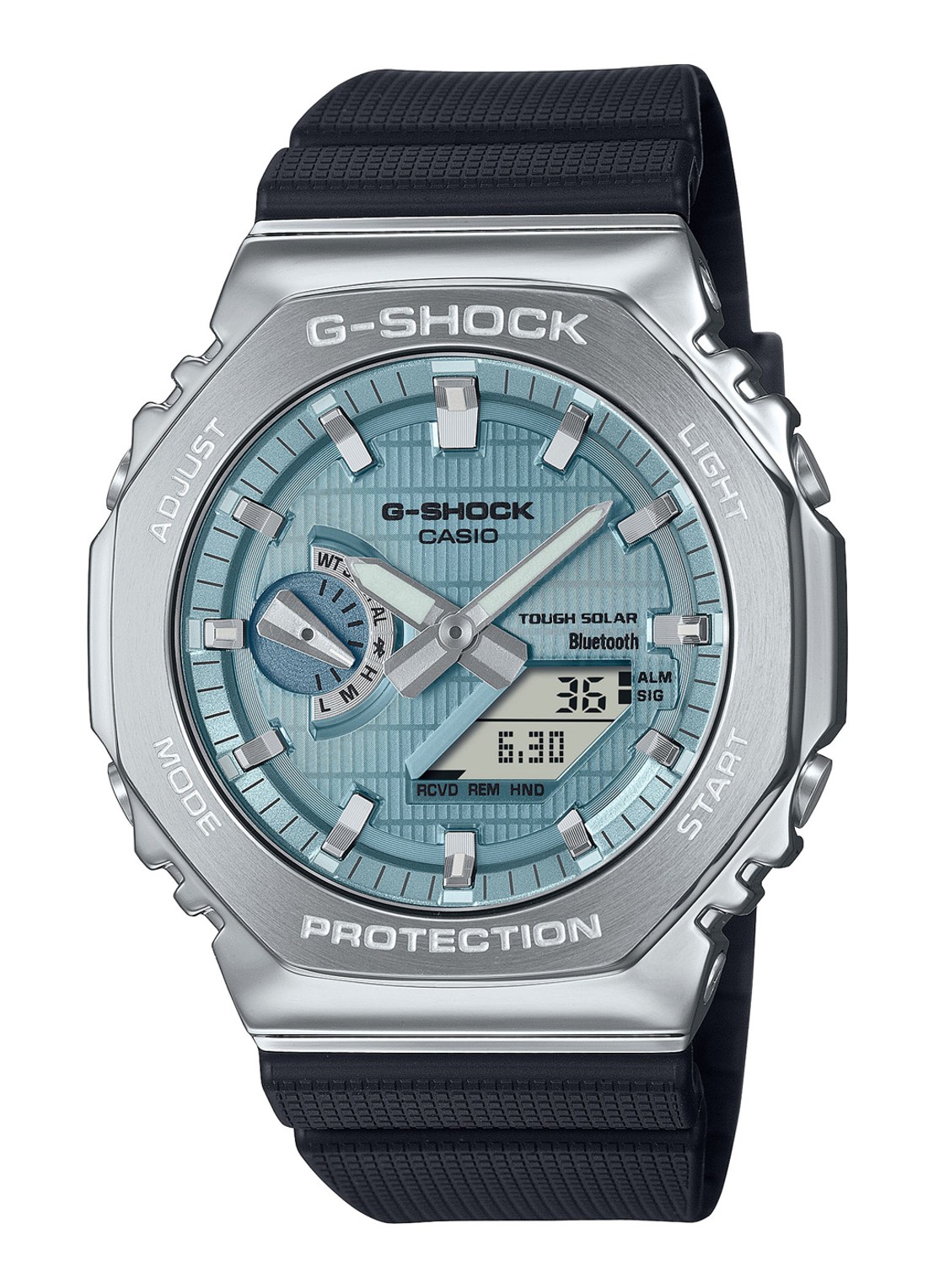 G-Shock G-Shock metal horloge GBM-2100A-1A2ER - voorkant zilver