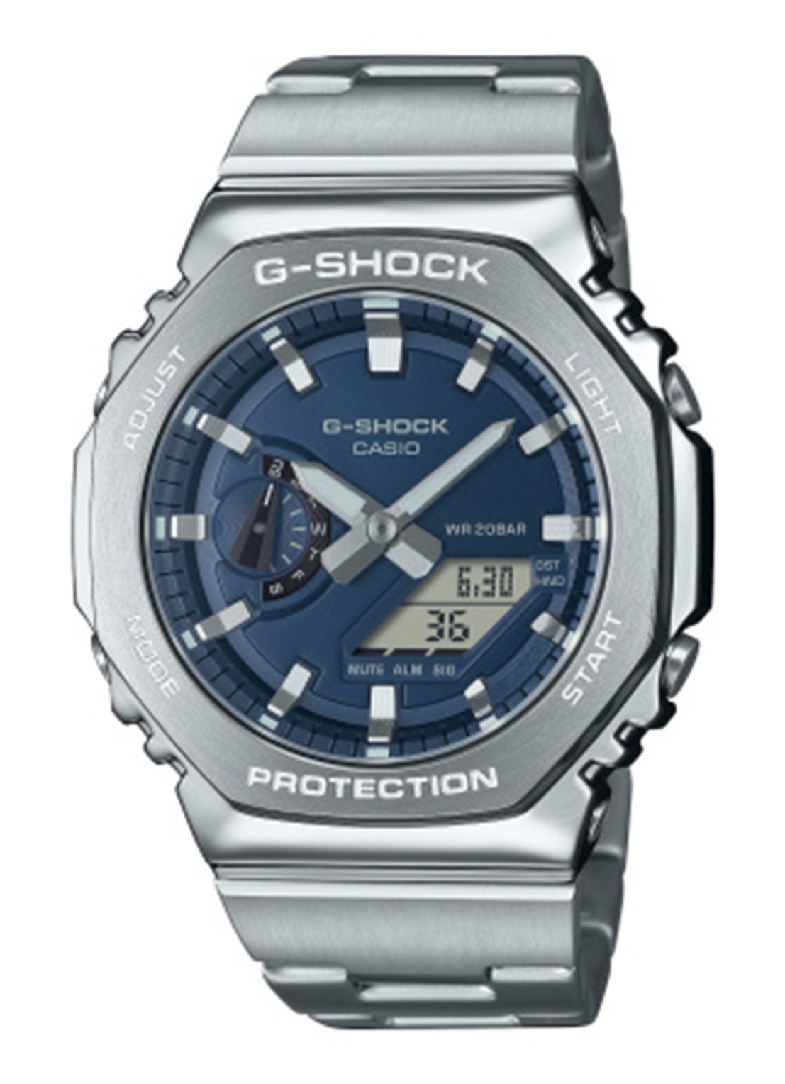 G-Shock G-Shock METAL horloge GM-2111 - voorkant zilver