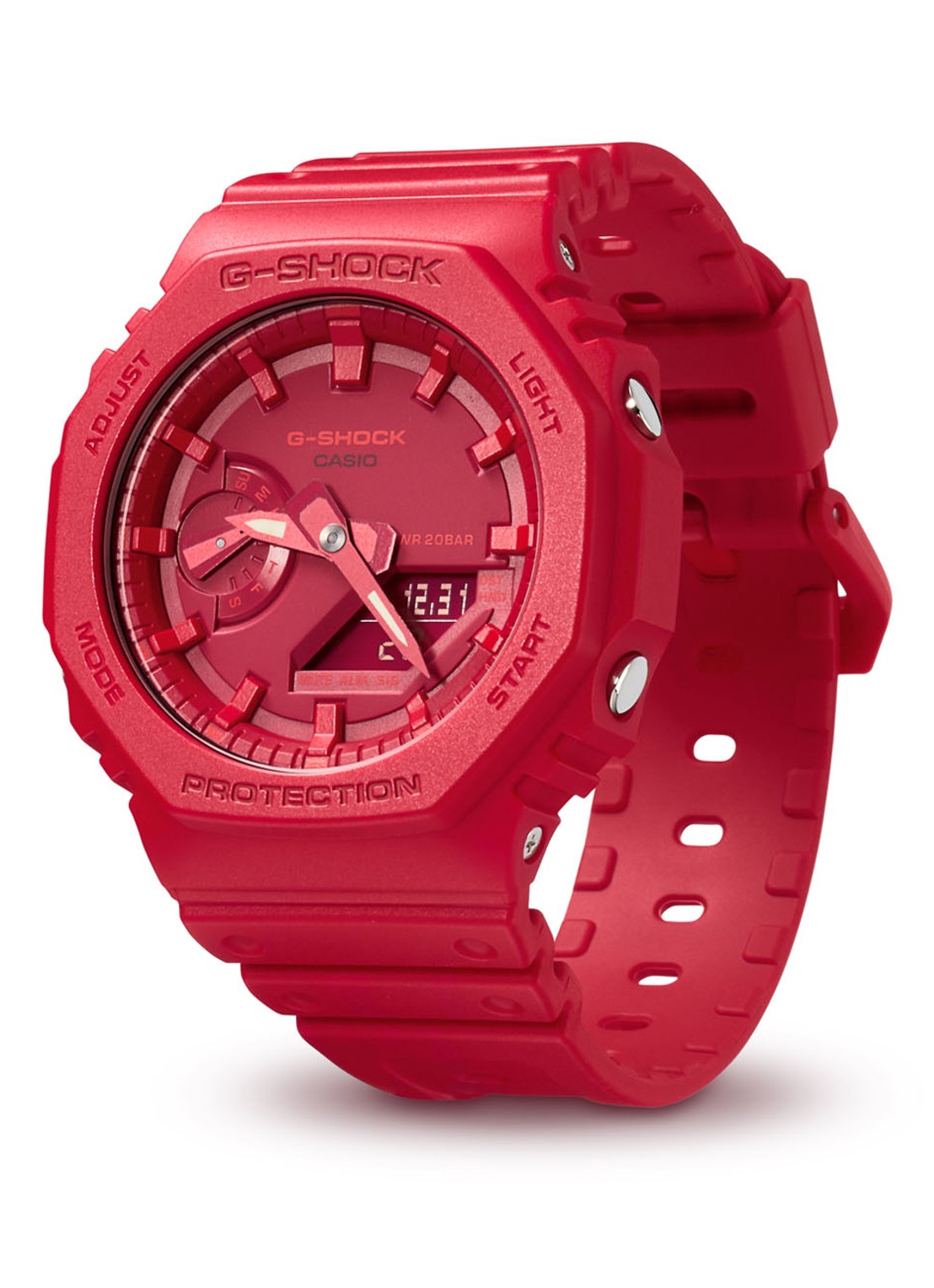 G-Shock Horloge GA-2100-4AER - voorkant rood