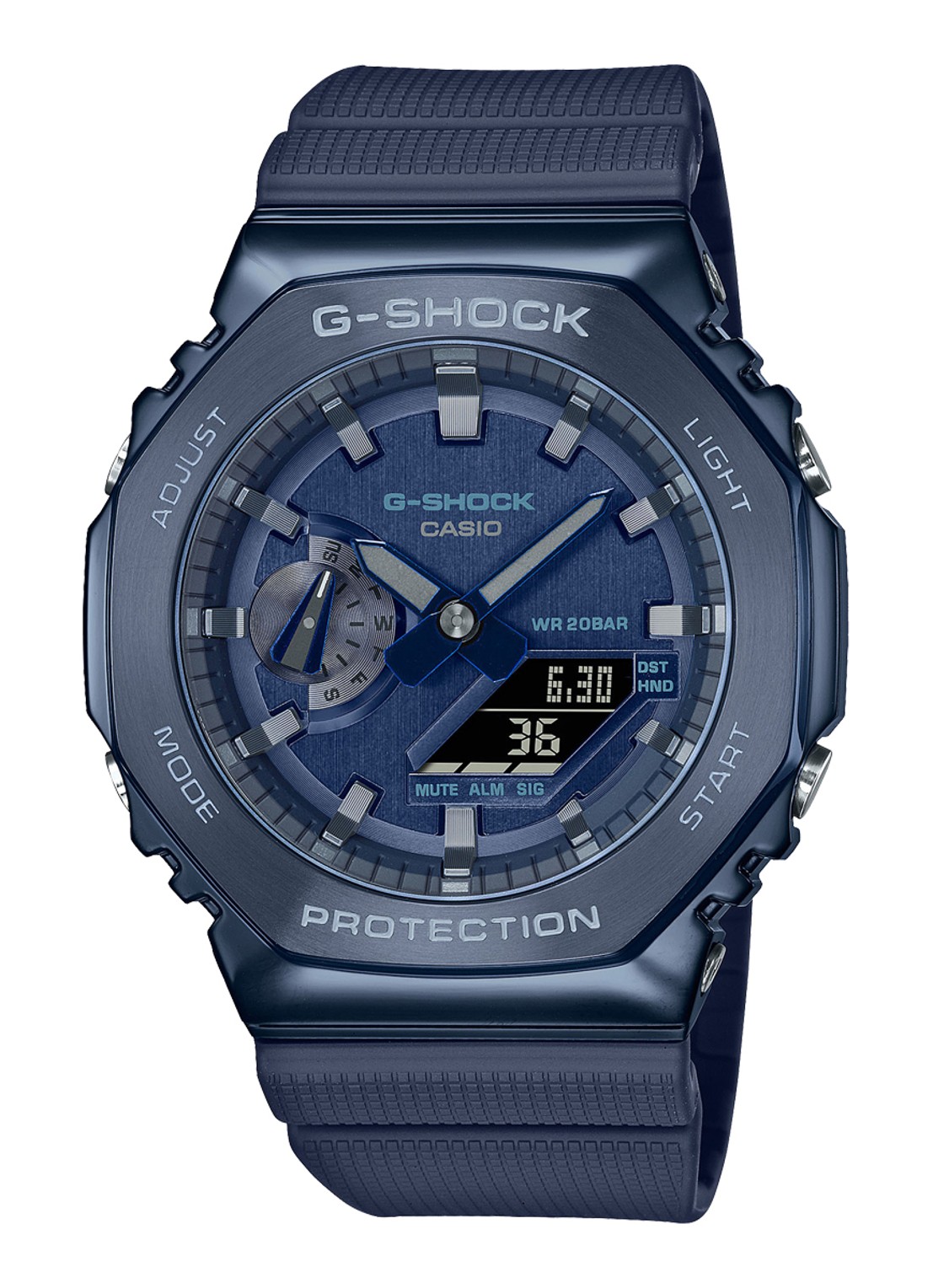 G-Shock Metal horloge GM-2100 - voorkant donkerblauw