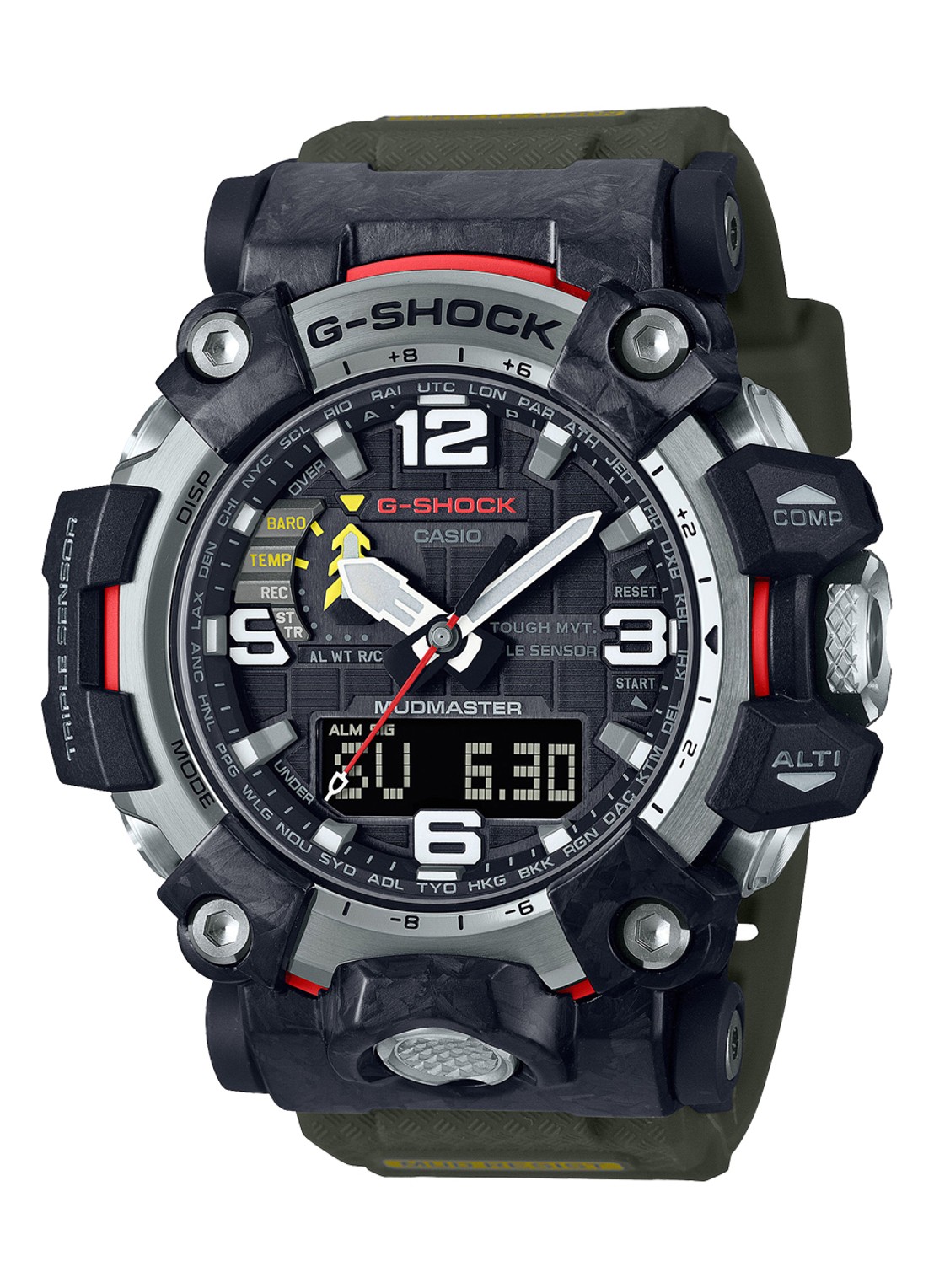 G-Shock Mudmaster horloge GWG-2000-1A3ER - voorkant 4 zwart