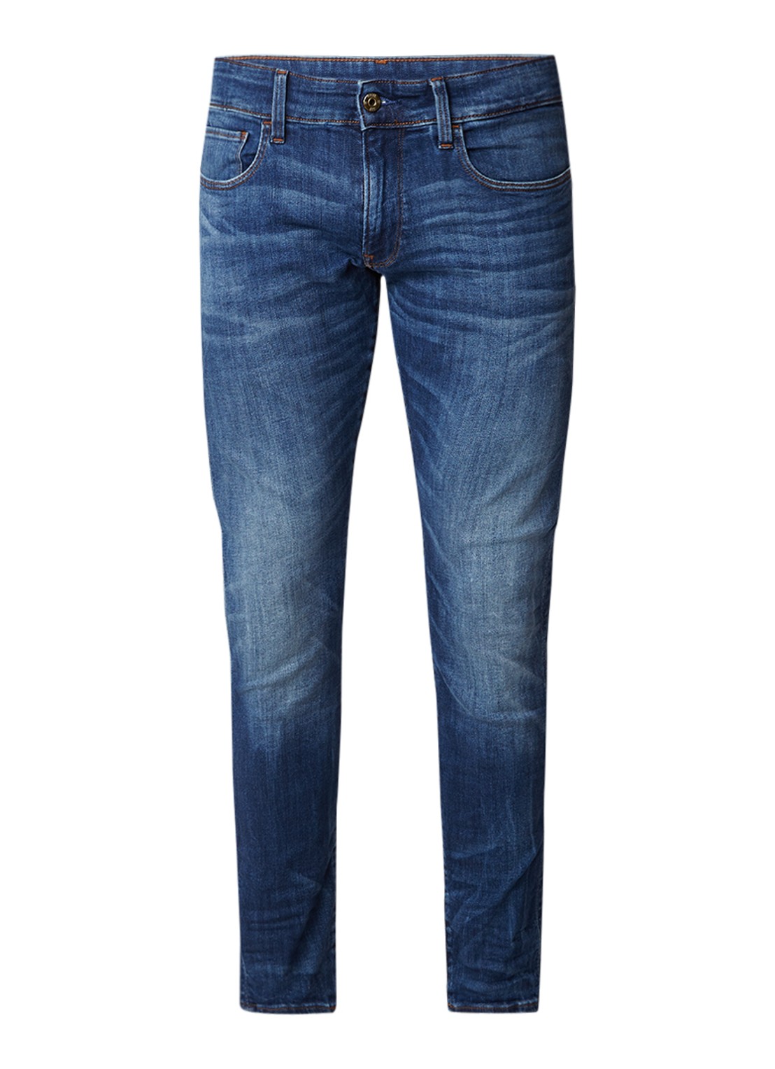 G-Star RAW 3301 Deconstructed mid rise super slim fit jeans - voorkant 4 indigo