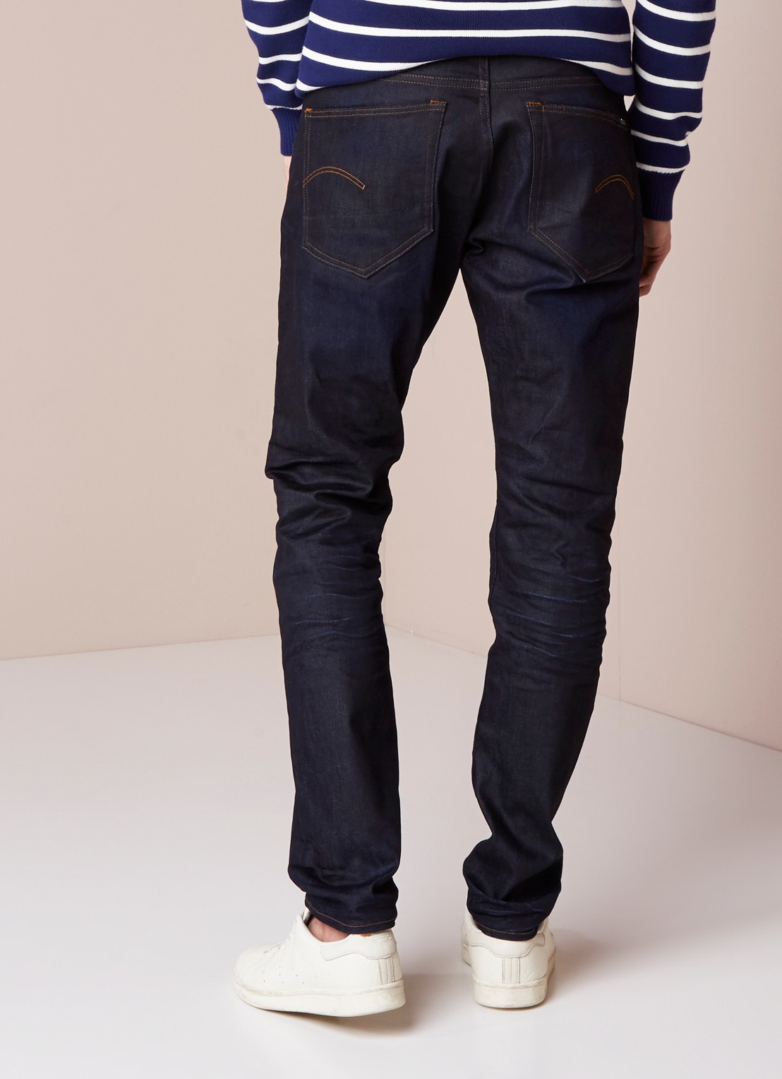 G-Star RAW 3301 High rise slim fit jeans met stretch - achterkant 3 indigo