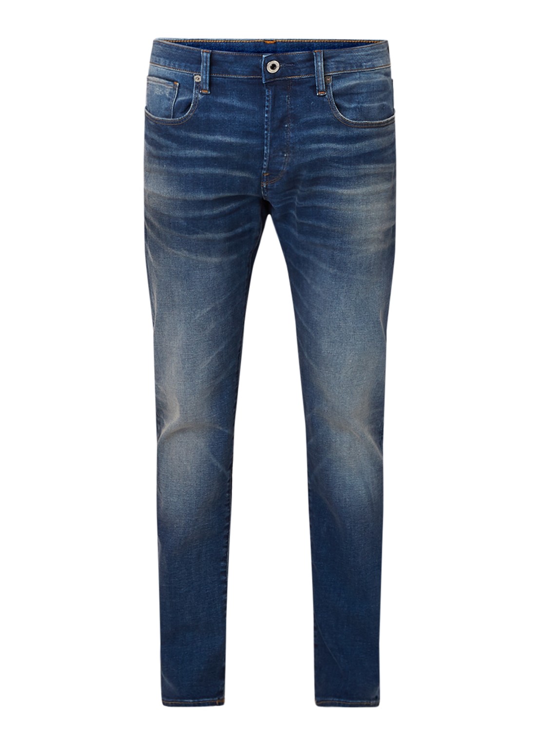 G-Star RAW 3301 slim fit jeans met strech - voorkant 2 indigo