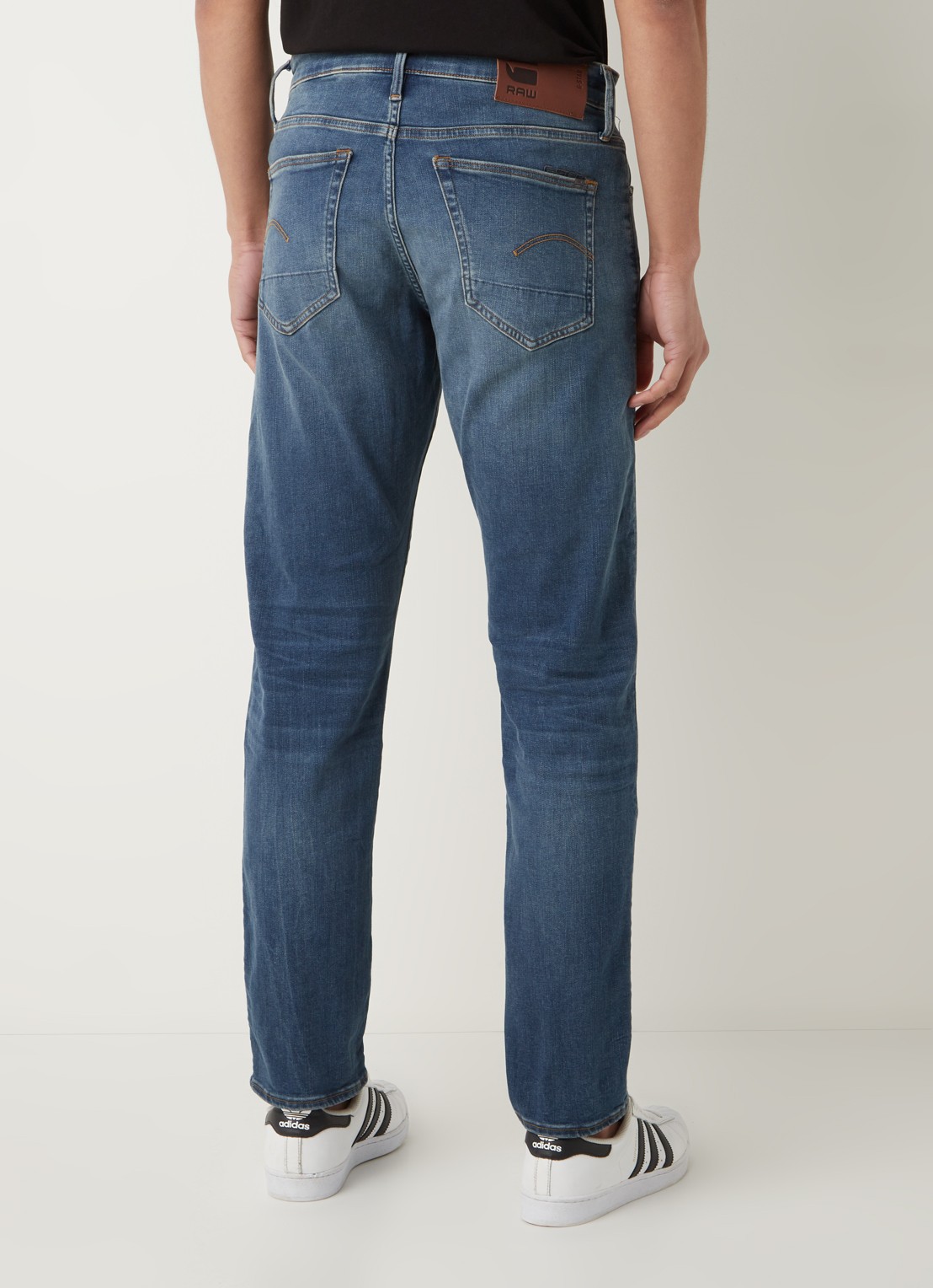 G-Star RAW 3301 slim fit jeans met stretch - achterkant indigo