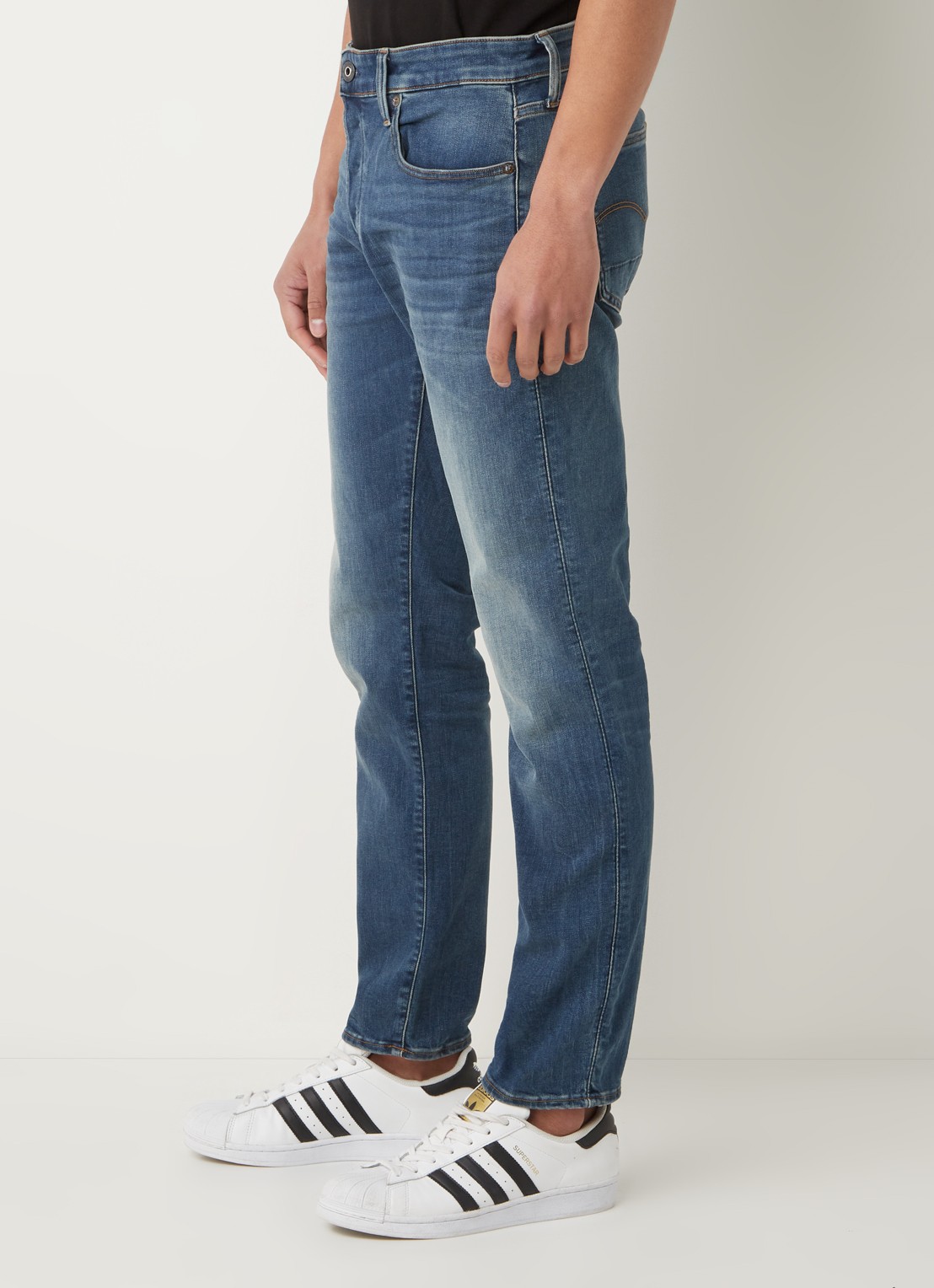 G-Star RAW 3301 slim fit jeans met stretch - detail 3 indigo