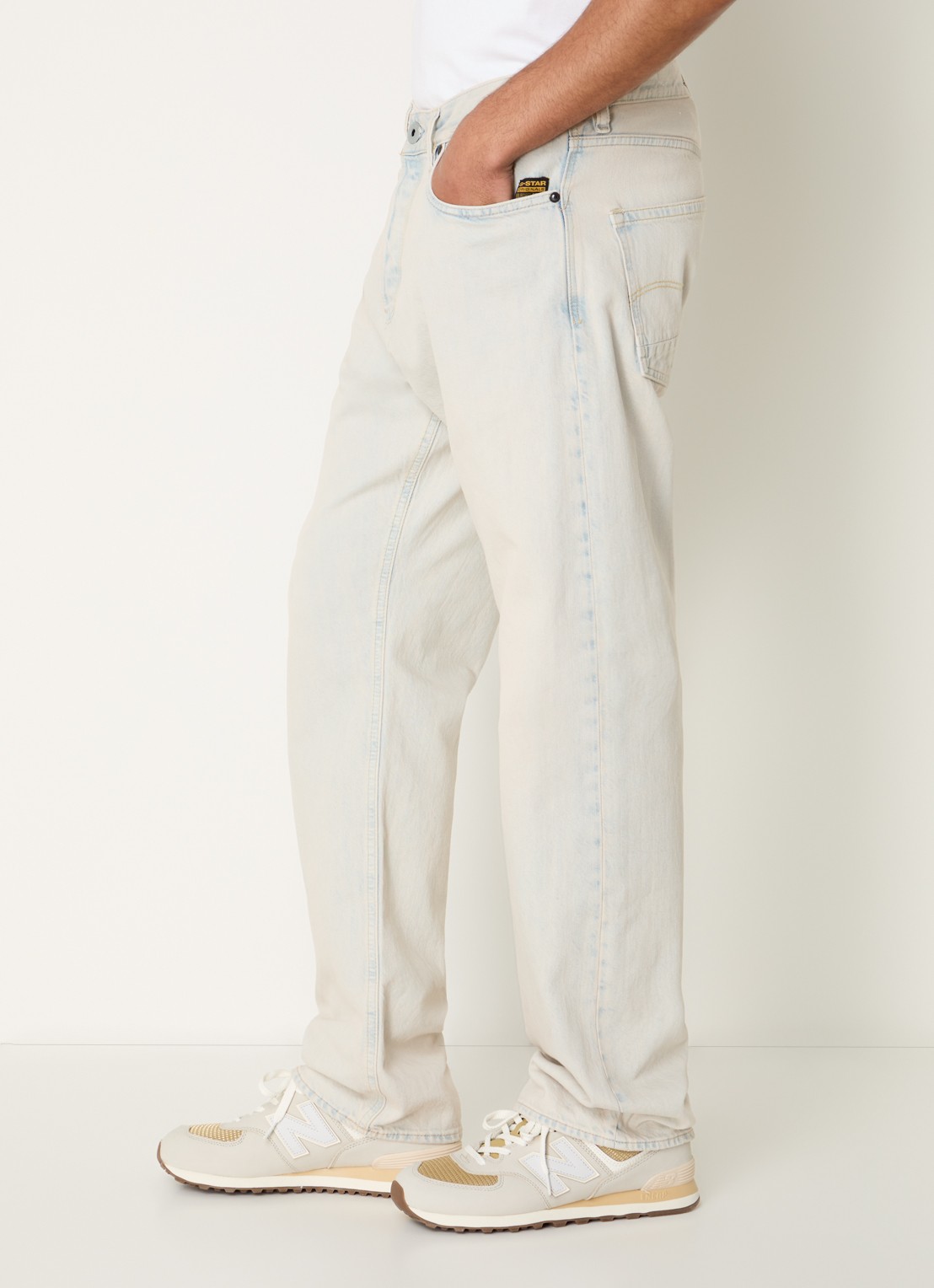 G-Star RAW Dakota loose fit jeans met gekleurde wassing - detail 5 beige