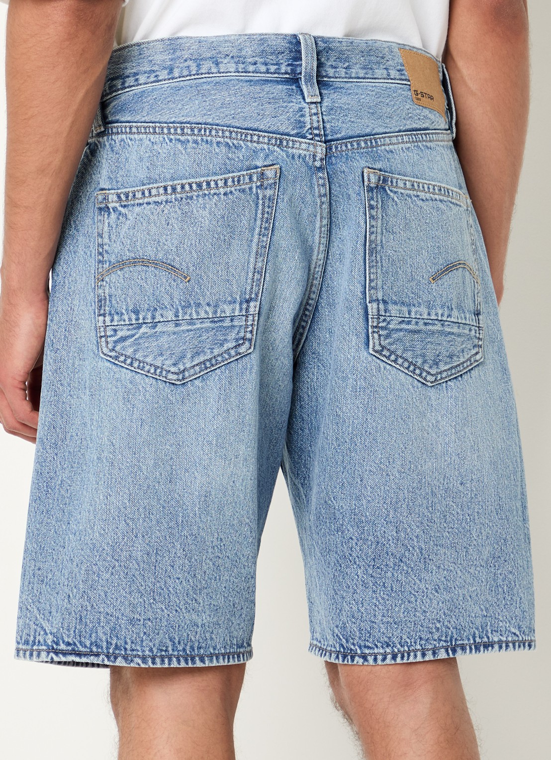 G-Star RAW Dakota straight fit korte broek van denim - achterkant 3 indigo
