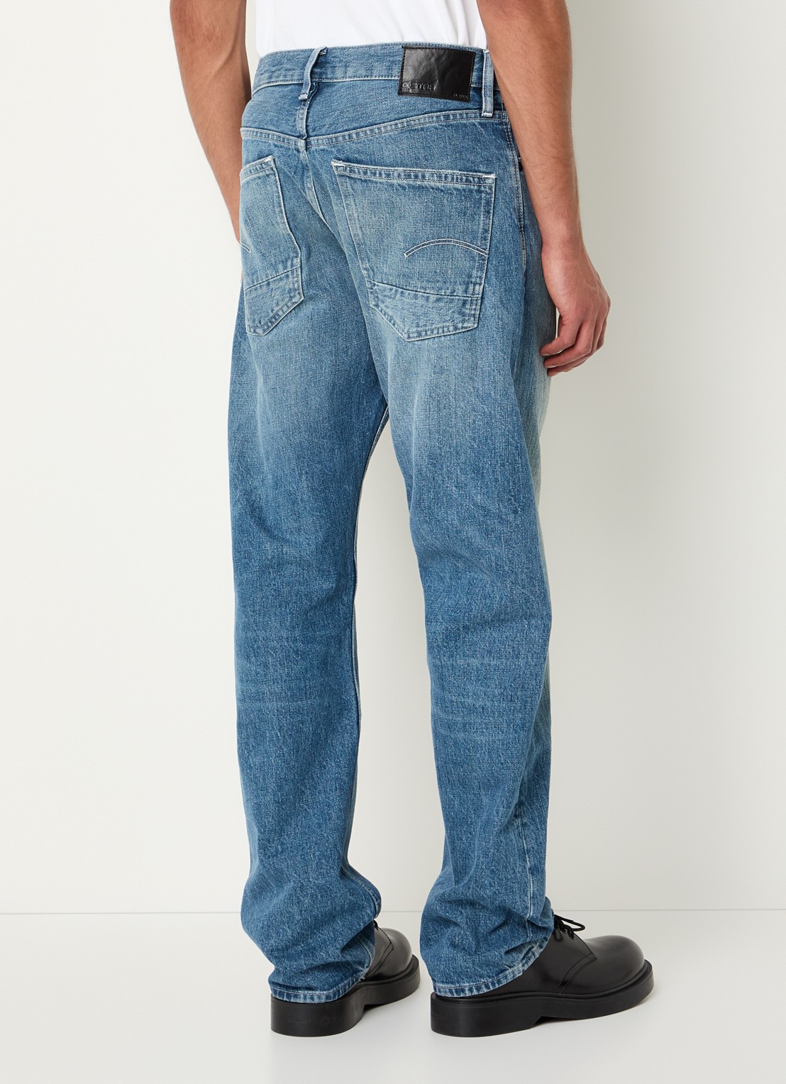 G-Star RAW Dakota straight leg jeans met steekzakken - achterkant 3 indigo
