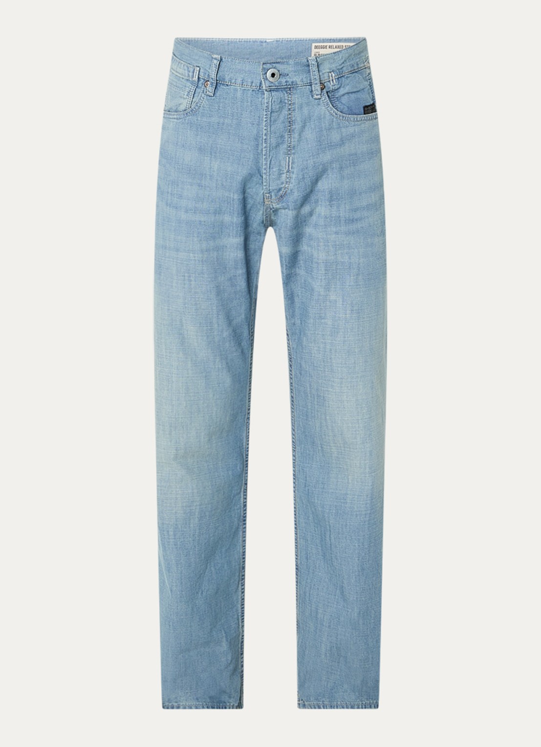 G-Star RAW Deeggie straight leg jeans met lichte wassing - voorkant 4 indigo