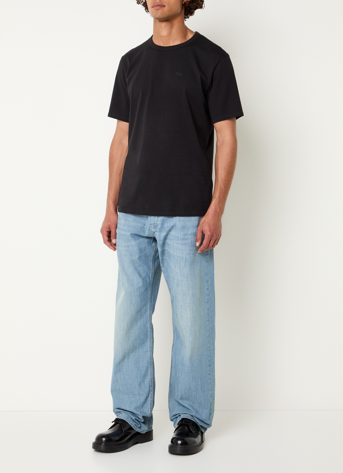 G-Star RAW Deeggie straight leg jeans met lichte wassing - voorkant 5 indigo
