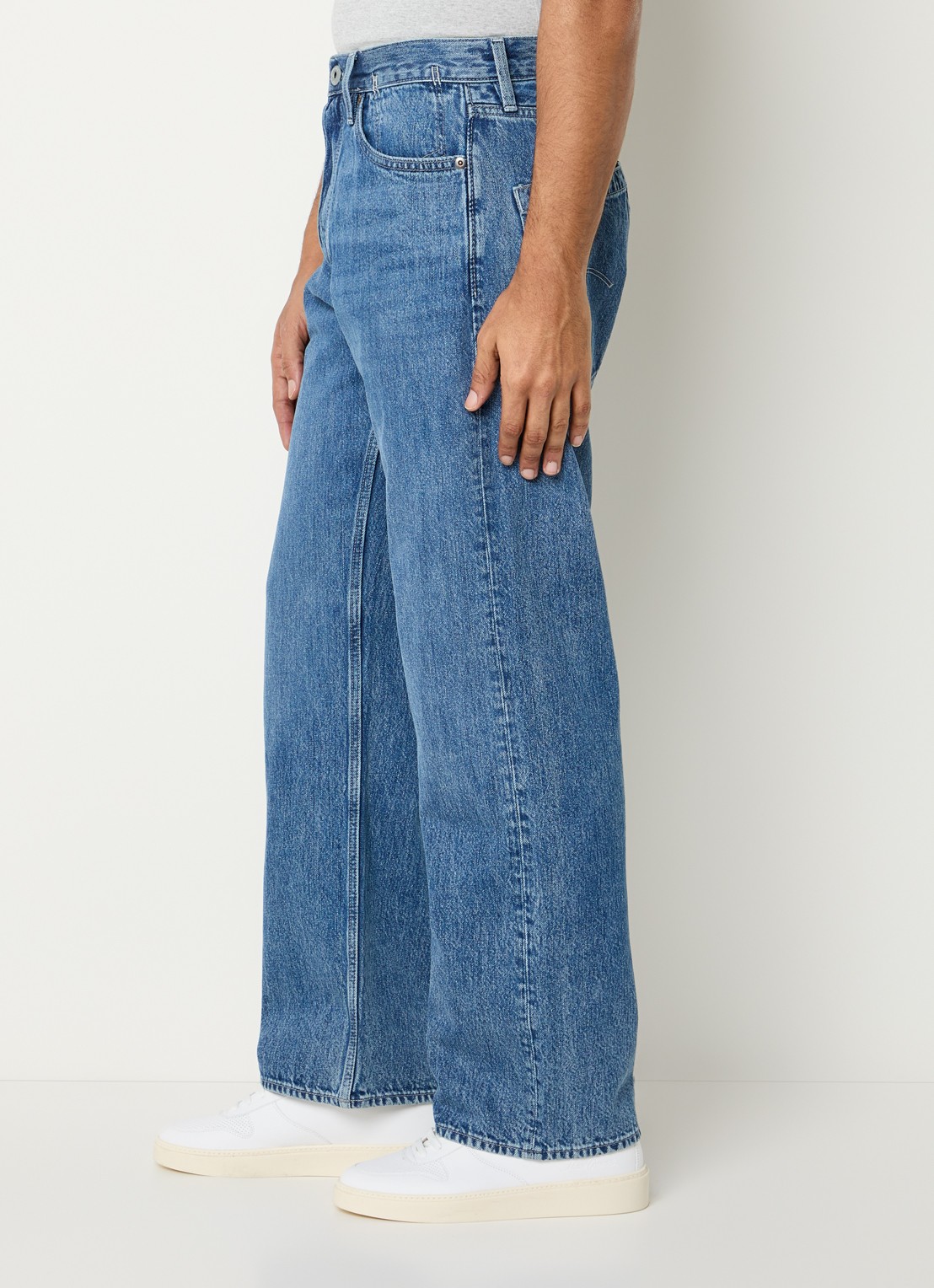 G-Star RAW Deeggie straight leg jeans met medium wassing - detail 5 indigo