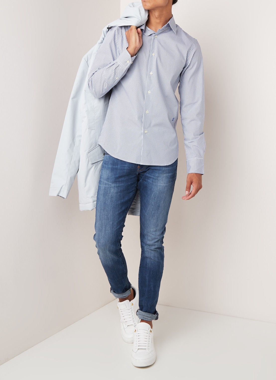 G-Star RAW Elto skinny jeans met medium wassing - voorkant 5 indigo