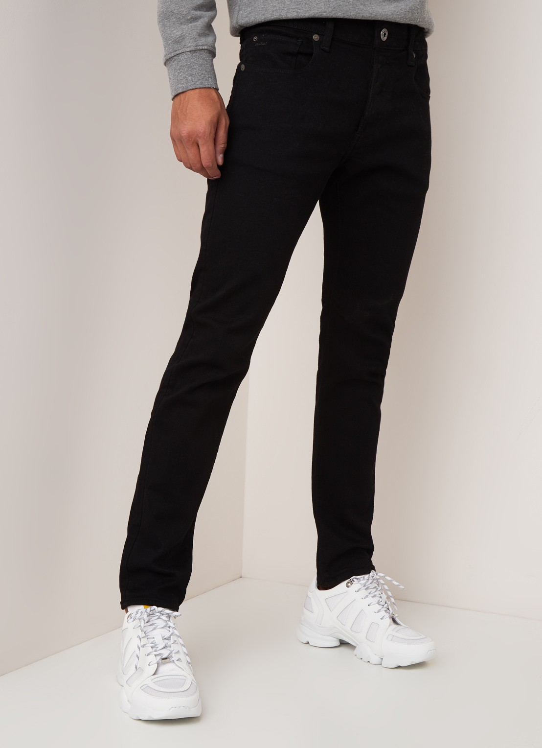 G-Star RAW Elto slim fit jeans met stretch - detail zwart