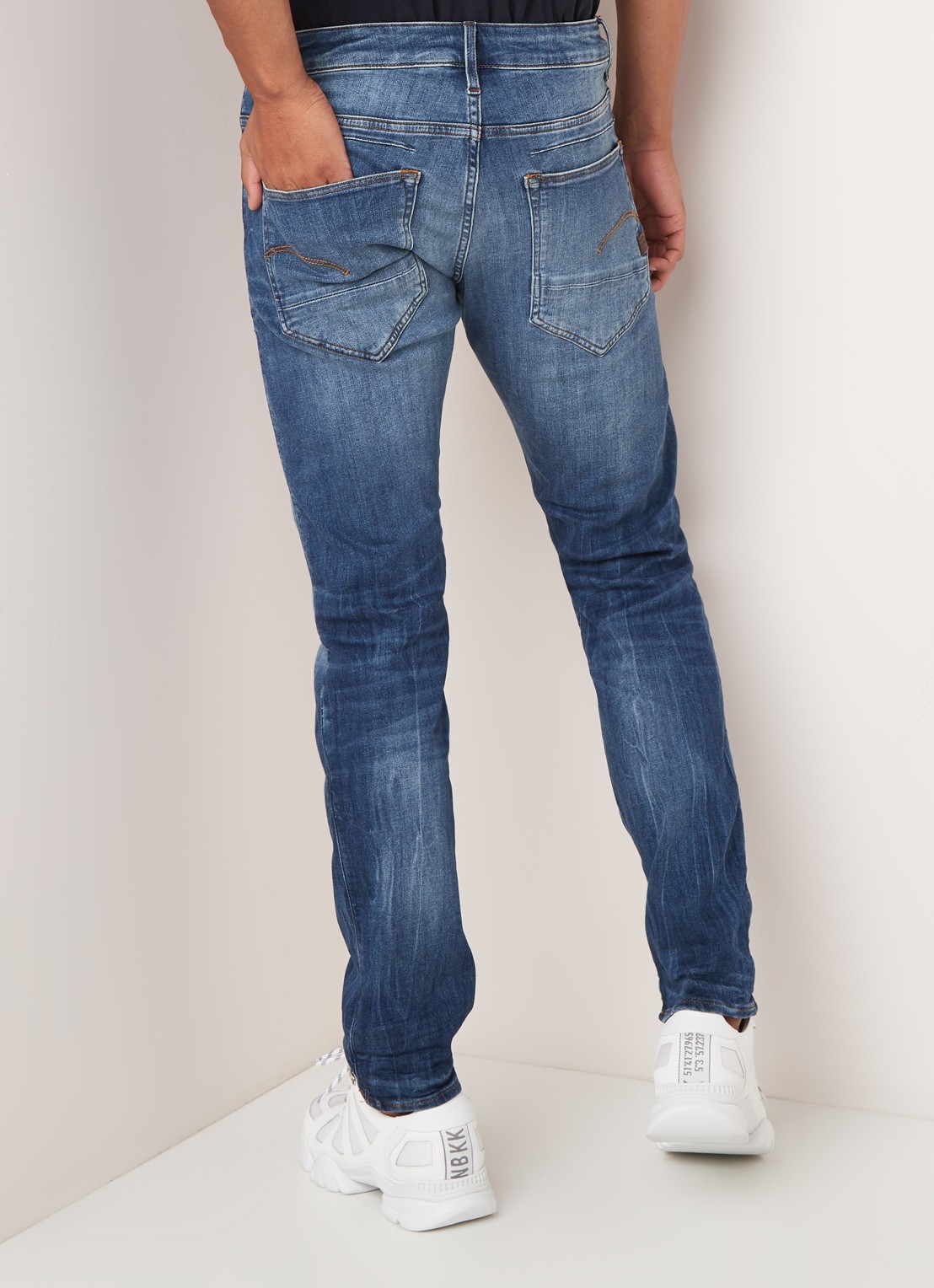 G-Star RAW Elto slim fit jeans met stretch - achterkant indigo