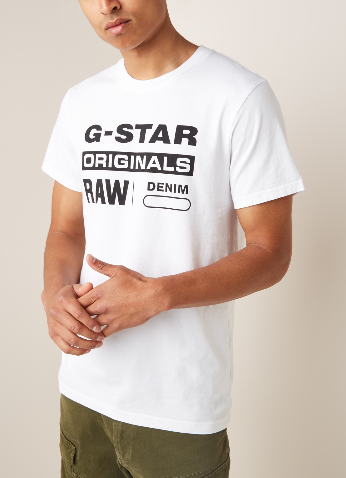 G-Star RAW Graphic T-shirt met tekstopdruk - detail 2 wit