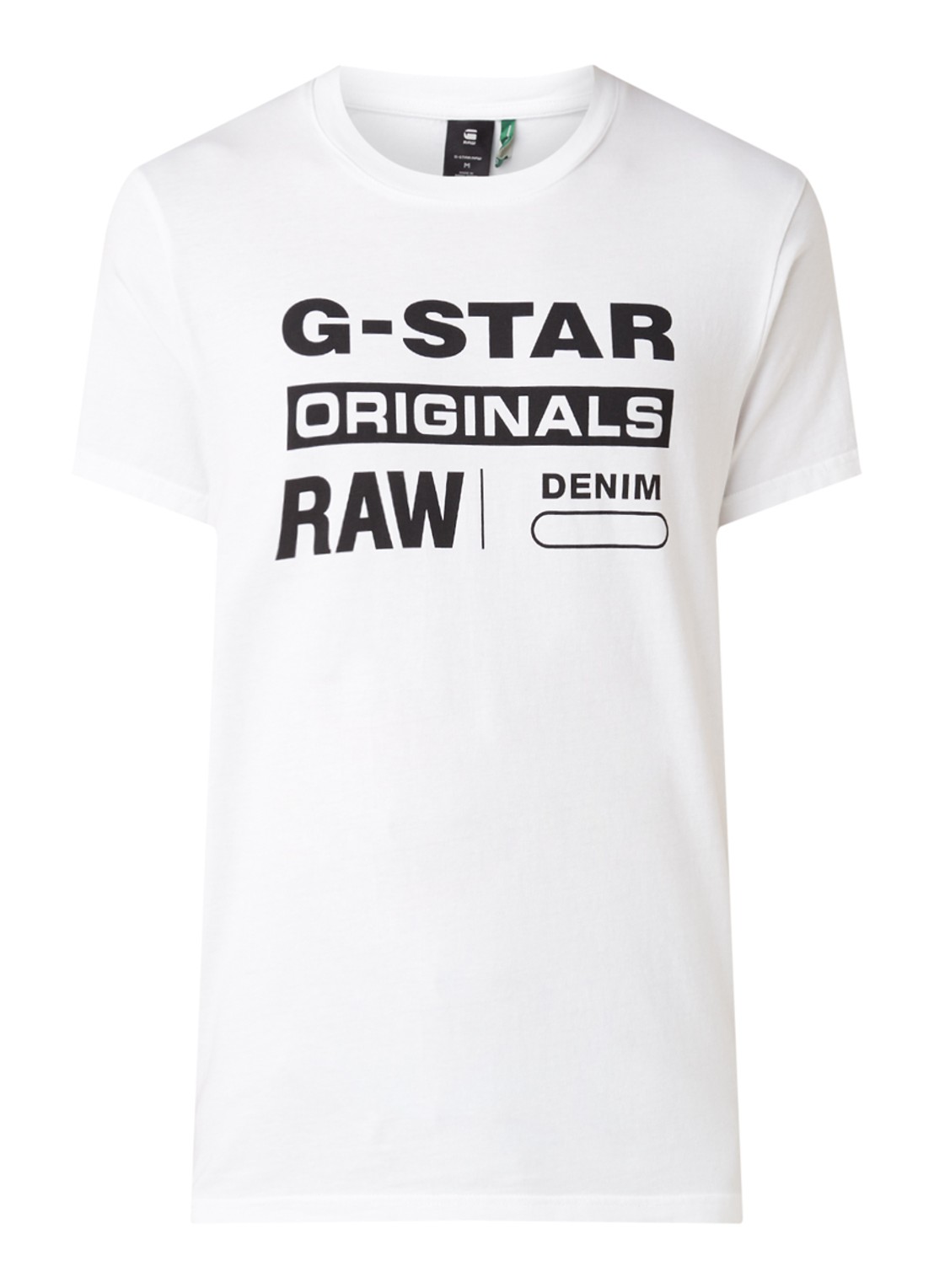G-Star RAW Graphic T-shirt met tekstopdruk - voorkant 3 wit