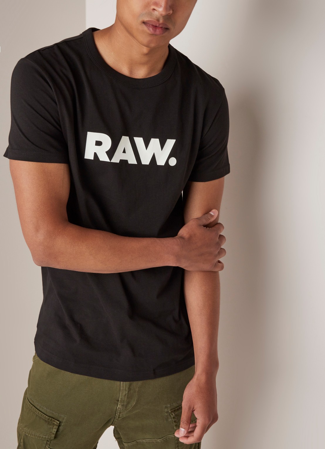 G-Star RAW Holorn T-shirt met logoprint - detail 2 zwart