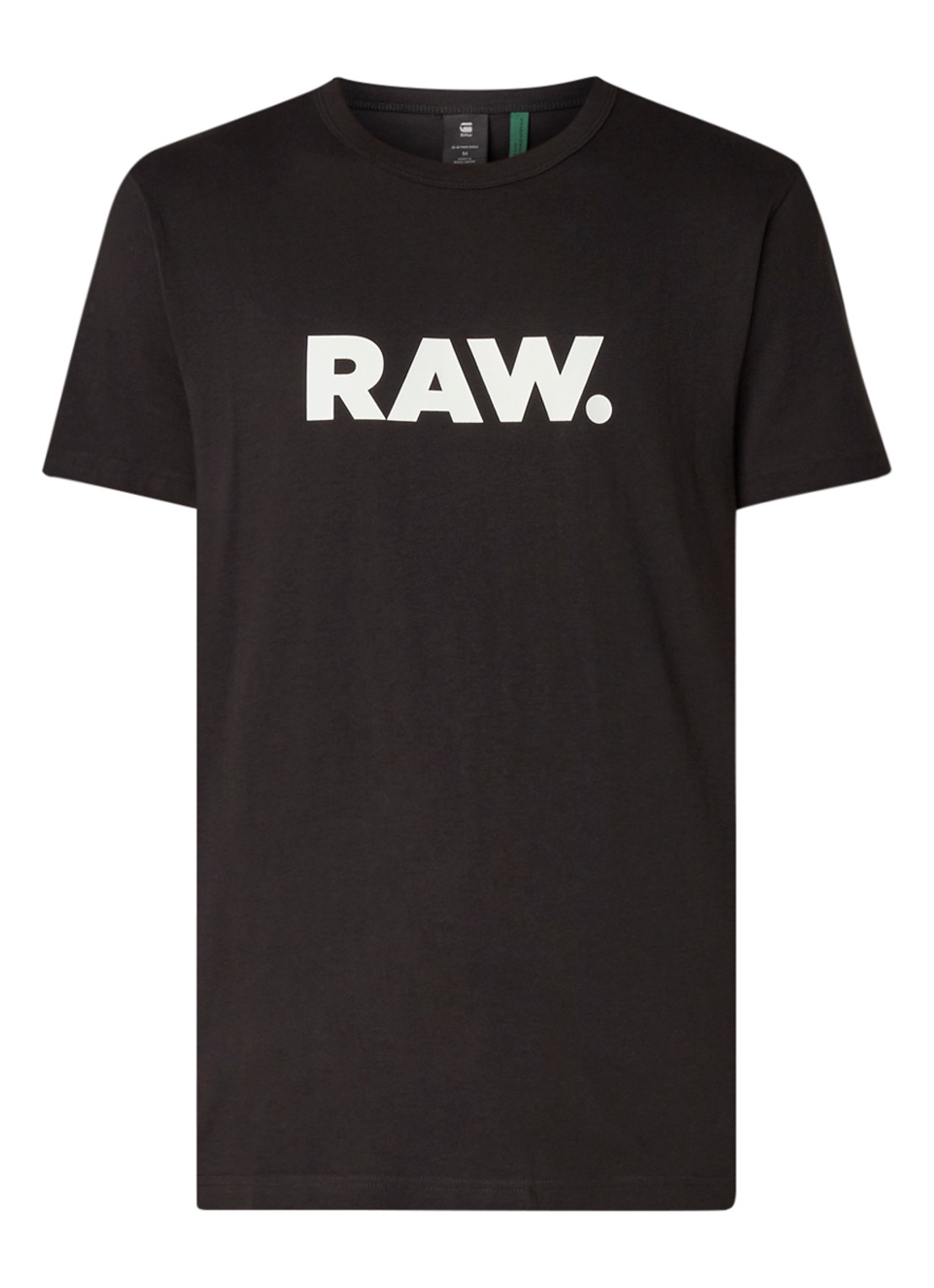 G-Star RAW Holorn T-shirt met logoprint - voorkant 3 zwart