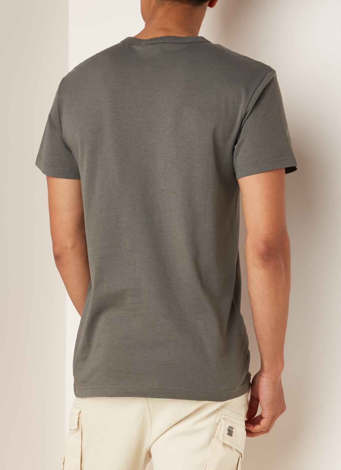 G-Star RAW Holorn T-shirt met logoprint - achterkant 2 legergroen