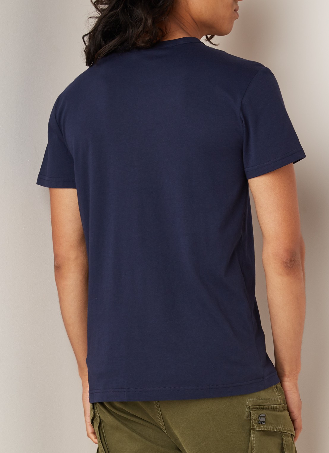 G-Star RAW Holorn T-shirt met logoprint - achterkant royalblauw