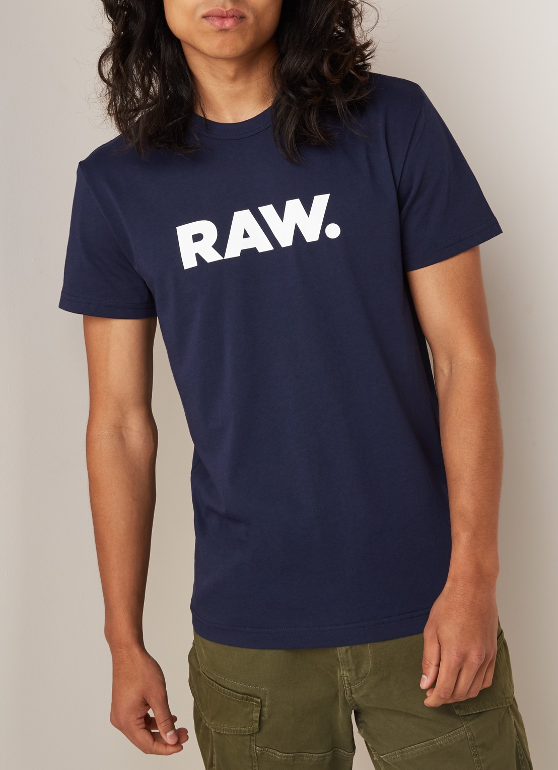 G-Star RAW Holorn T-shirt met logoprint - detail 4 royalblauw