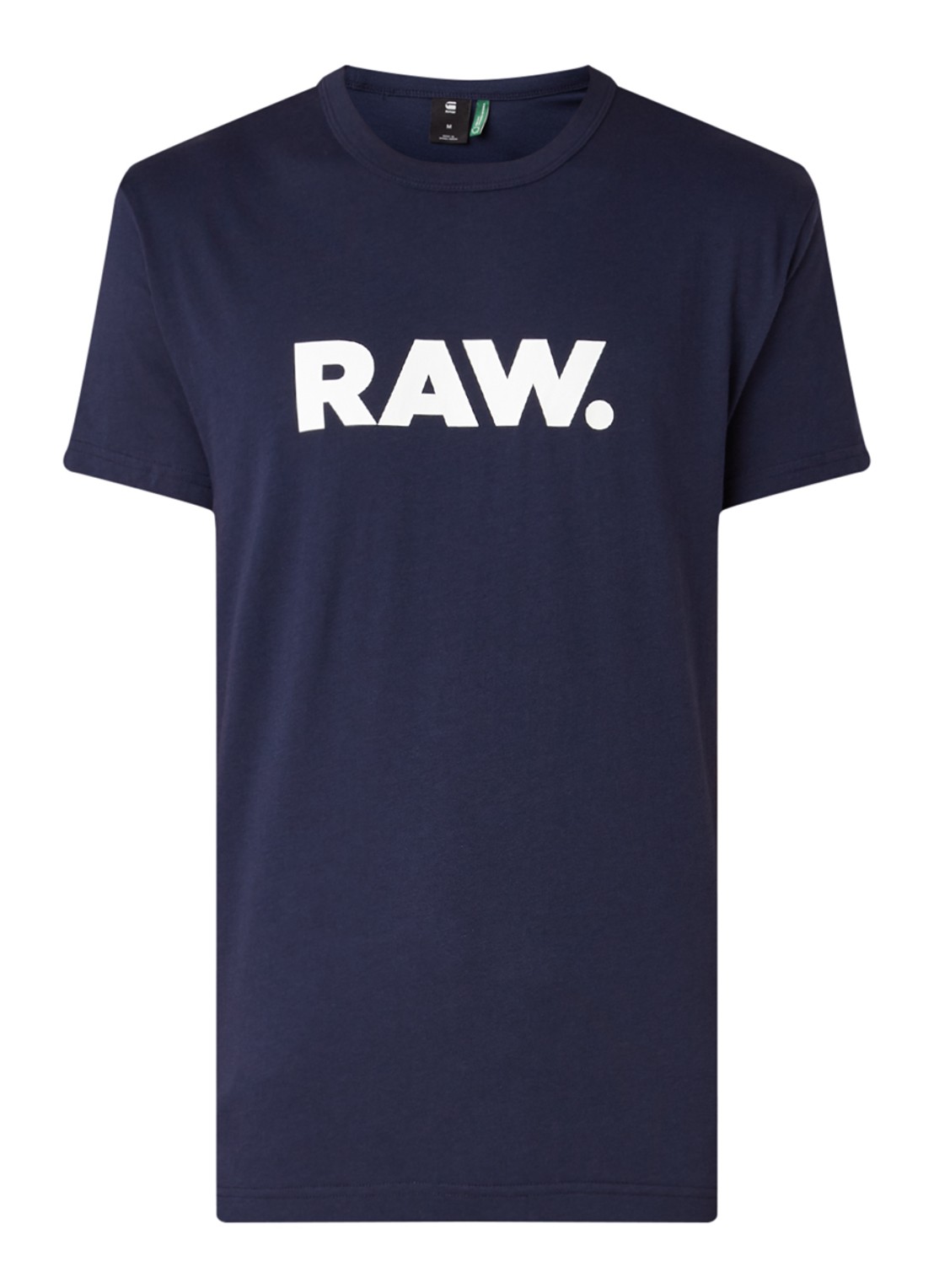 G-Star RAW Holorn T-shirt met logoprint - voorkant 2 royalblauw