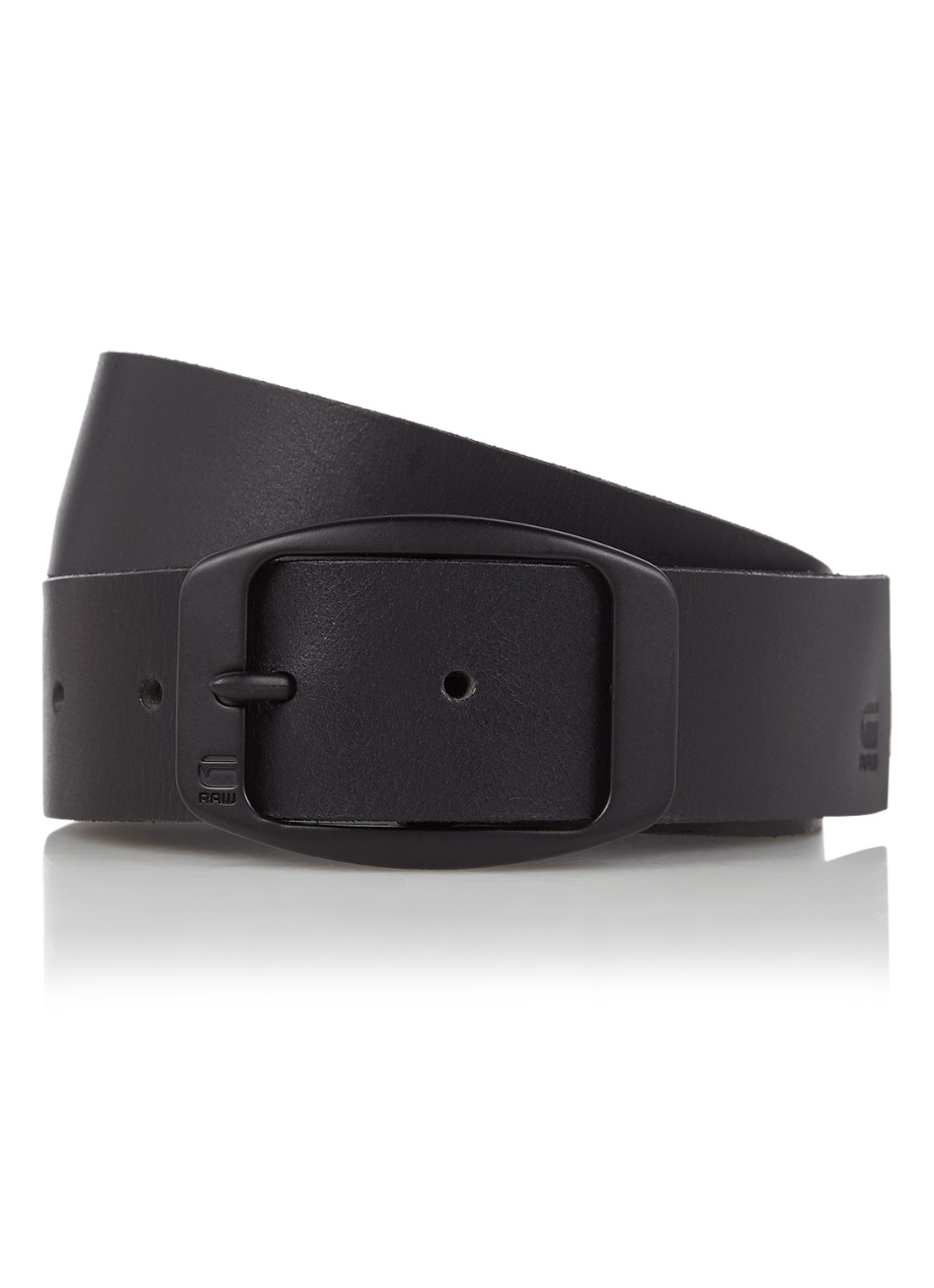 G-Star RAW Ladd riem van leer - voorkant zwart