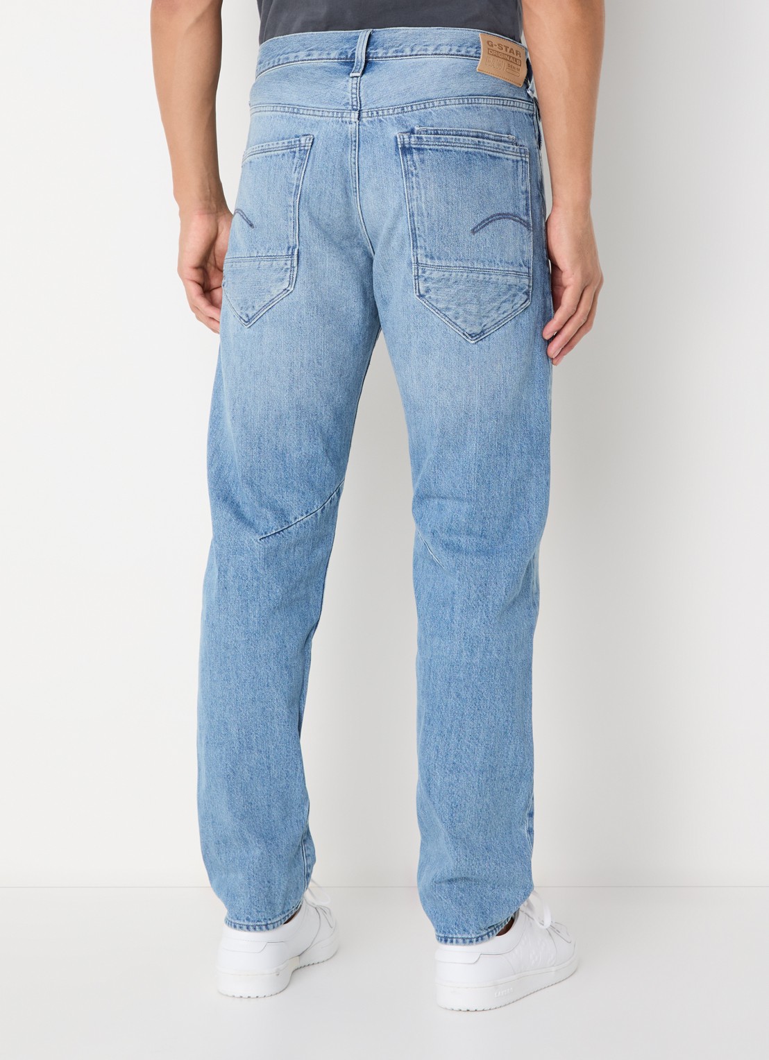 G-Star RAW Morry tapered jeans met lichte wassing - achterkant 5 indigo