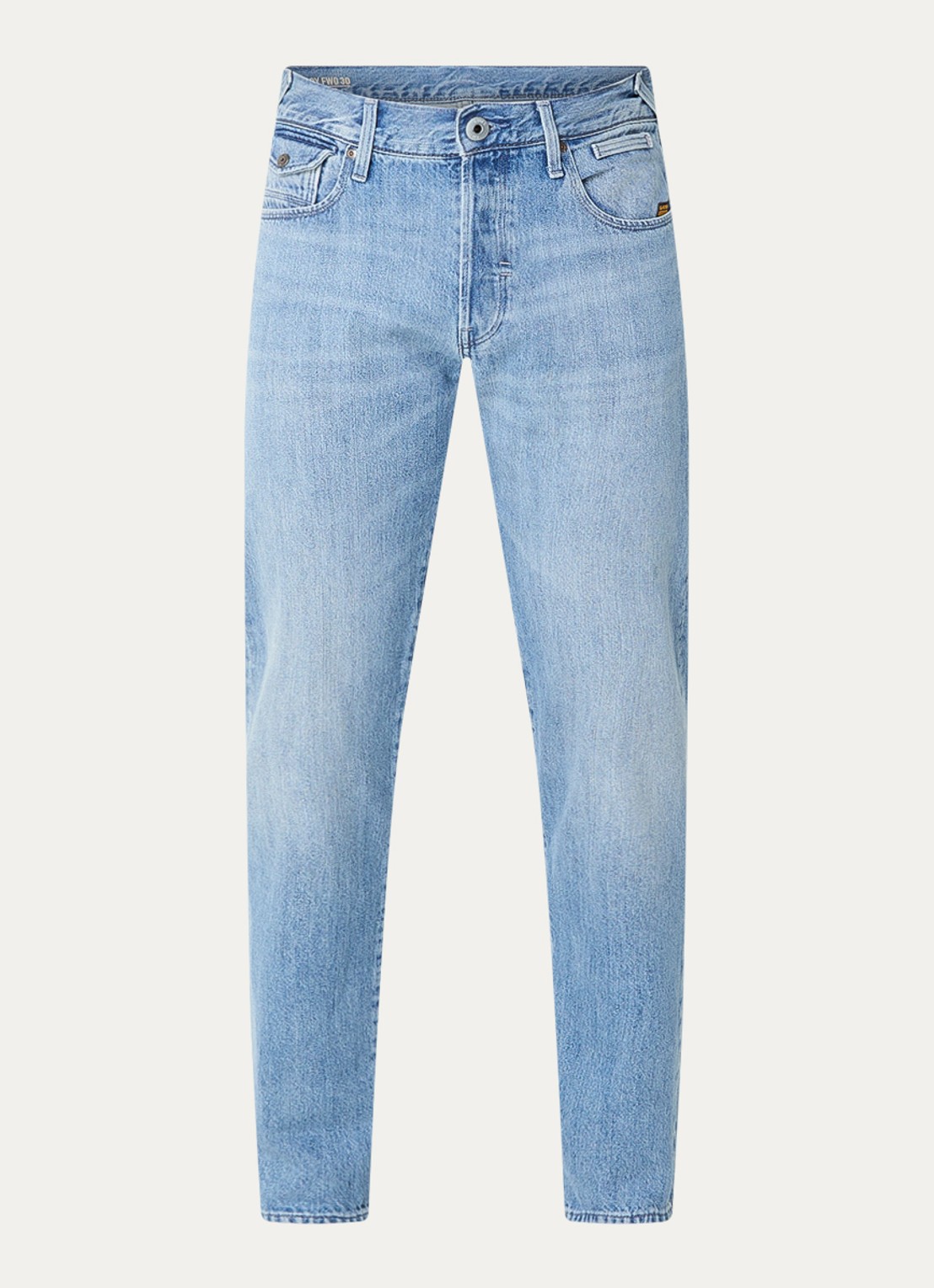 G-Star RAW Morry tapered jeans met lichte wassing - voorkant 3 indigo