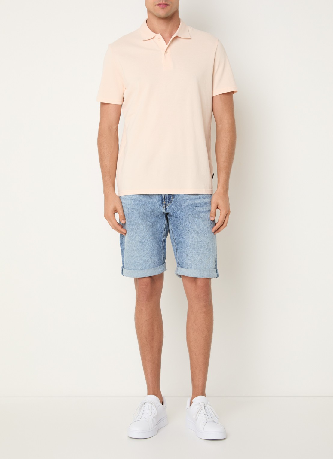 G-Star RAW Mosa straight fit korte broek van denim - voorkant 2 indigo
