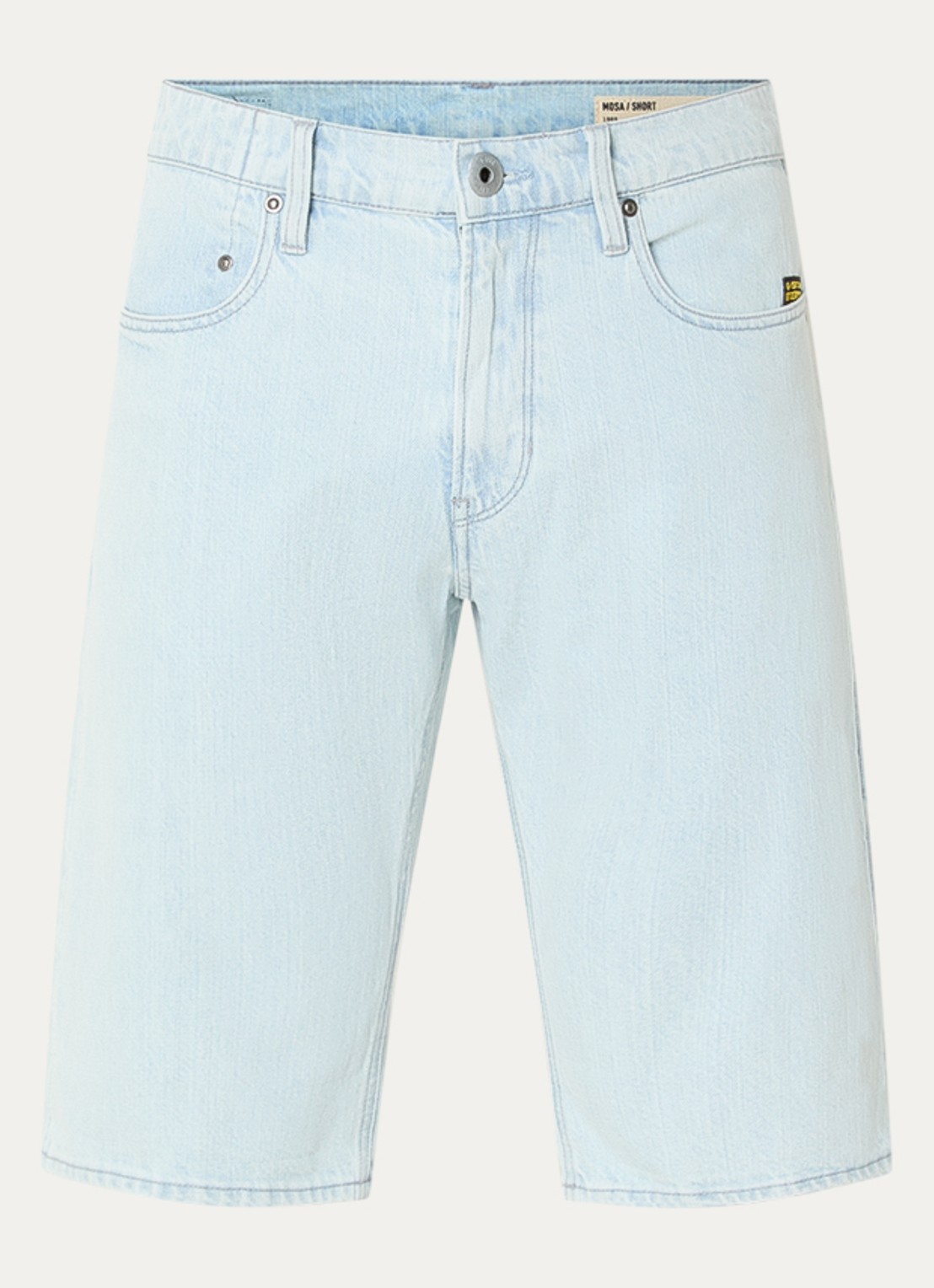G-Star RAW Mosa straight fit korte broek van denim - voorkant 2 zwart
