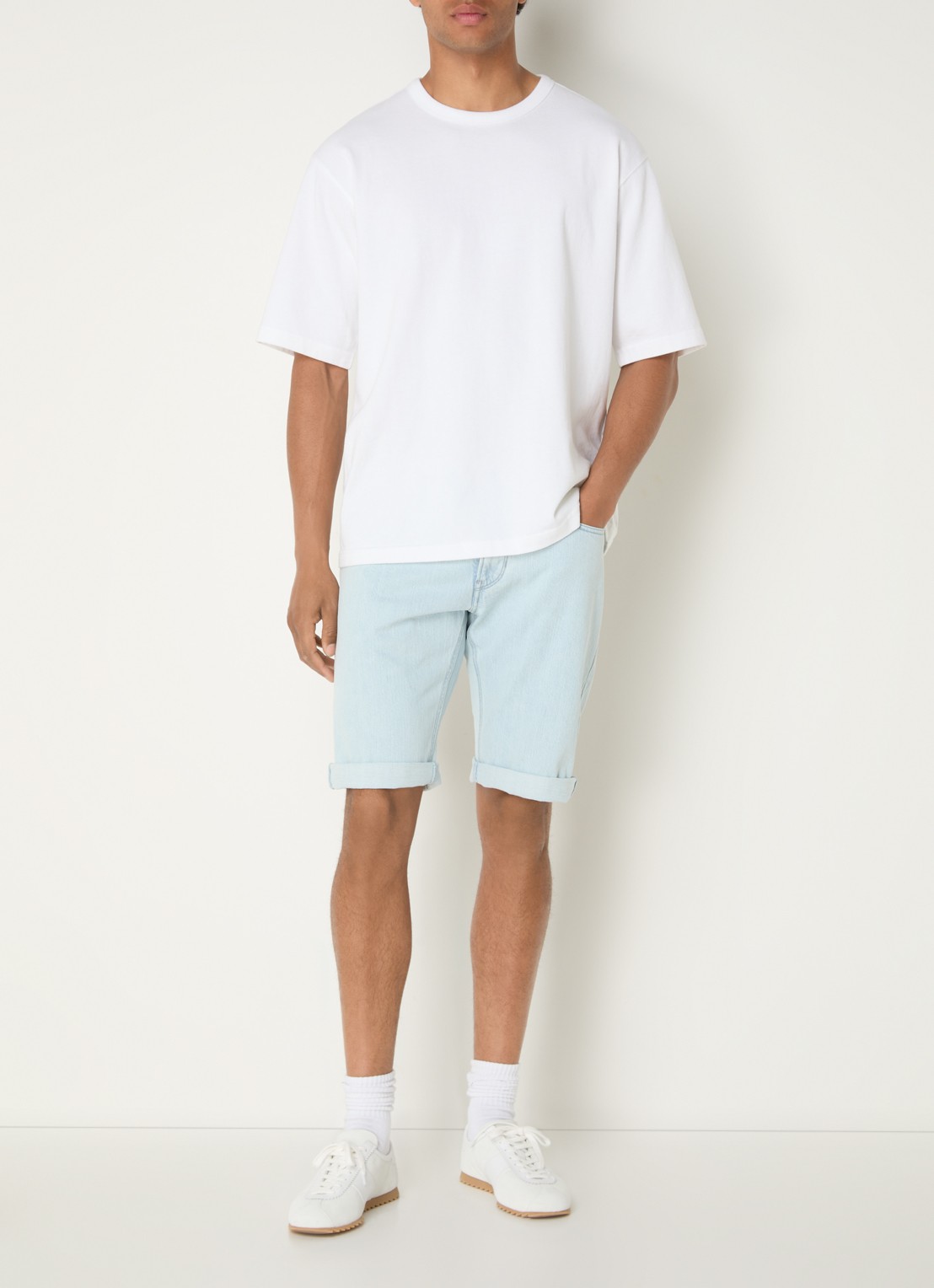 G-Star RAW Mosa straight fit korte broek van denim - voorkant 3 zwart