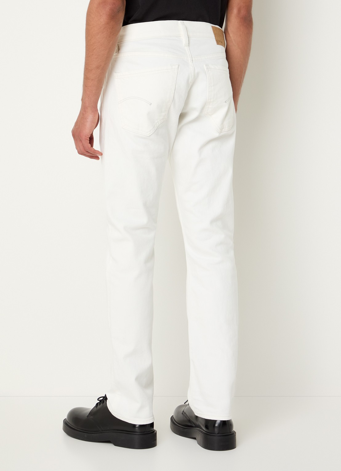 G-Star RAW Mosa straight leg jeans met steekzakken  - achterkant 5 gebroken wit