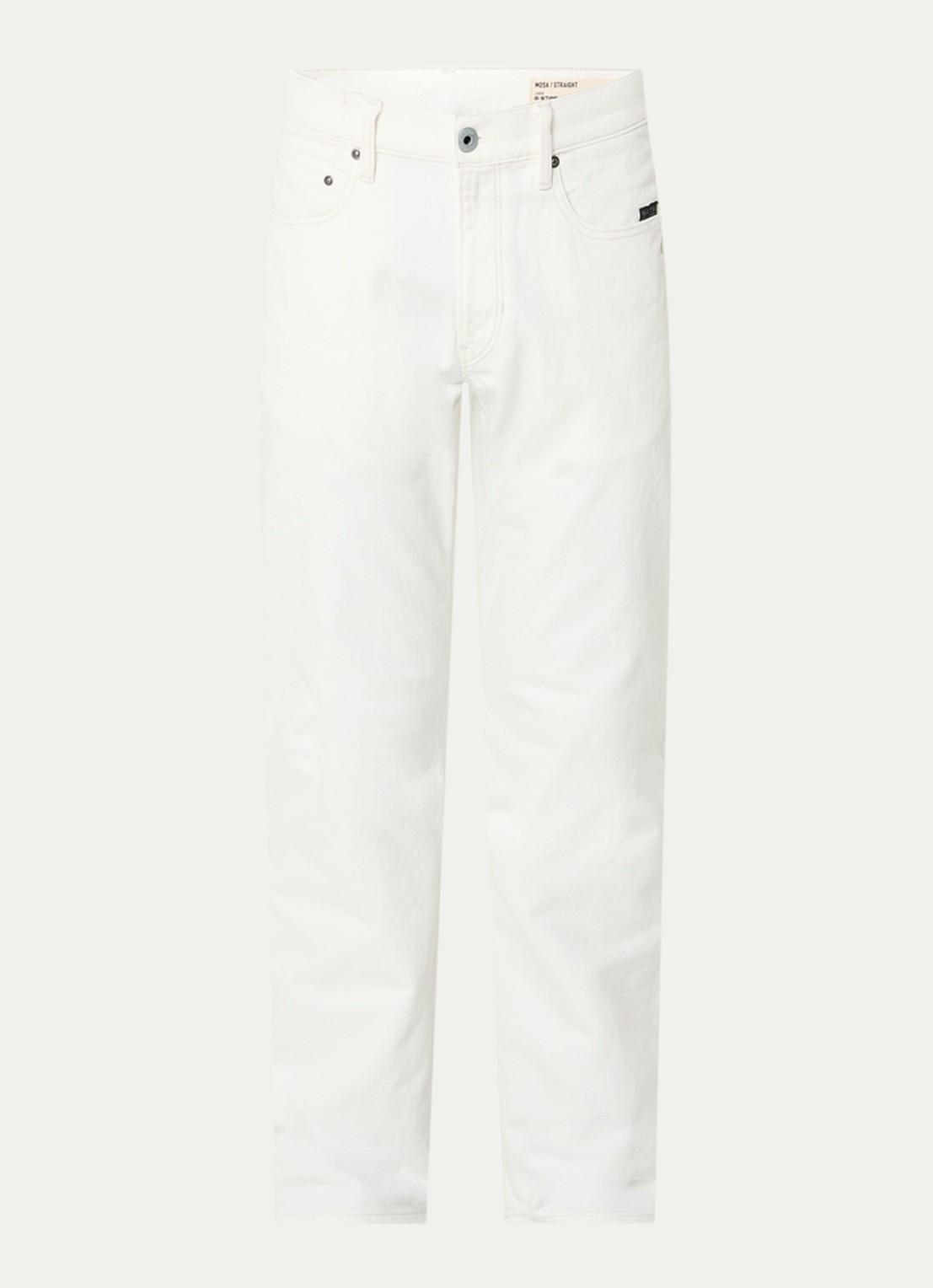 G-Star RAW Mosa straight leg jeans met steekzakken  - voorkant 3 gebroken wit