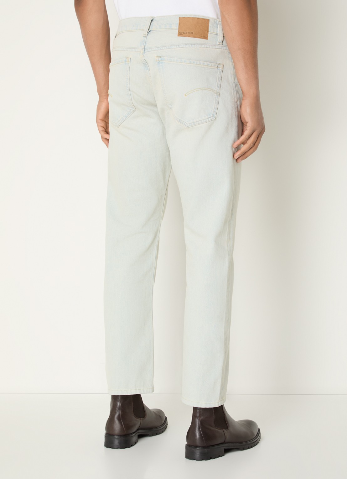 G-Star RAW Mosa straight leg jeans met steekzakken  - achterkant 3 blauw