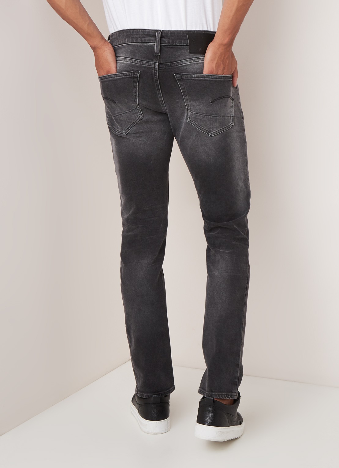 G-Star RAW Nero slim fit jeans met stretch - achterkant antraciet
