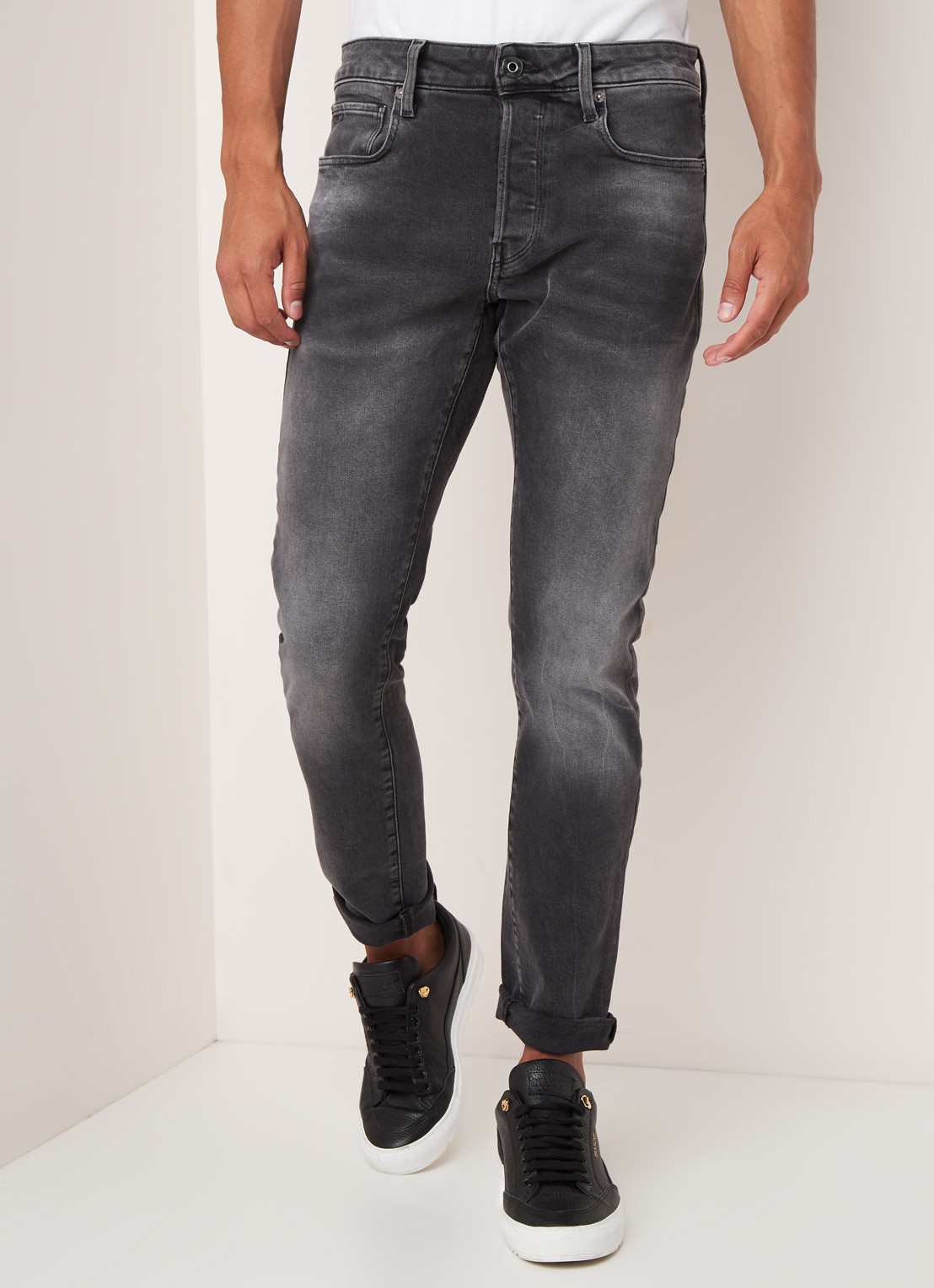 G-Star RAW Nero slim fit jeans met stretch - detail 4 antraciet