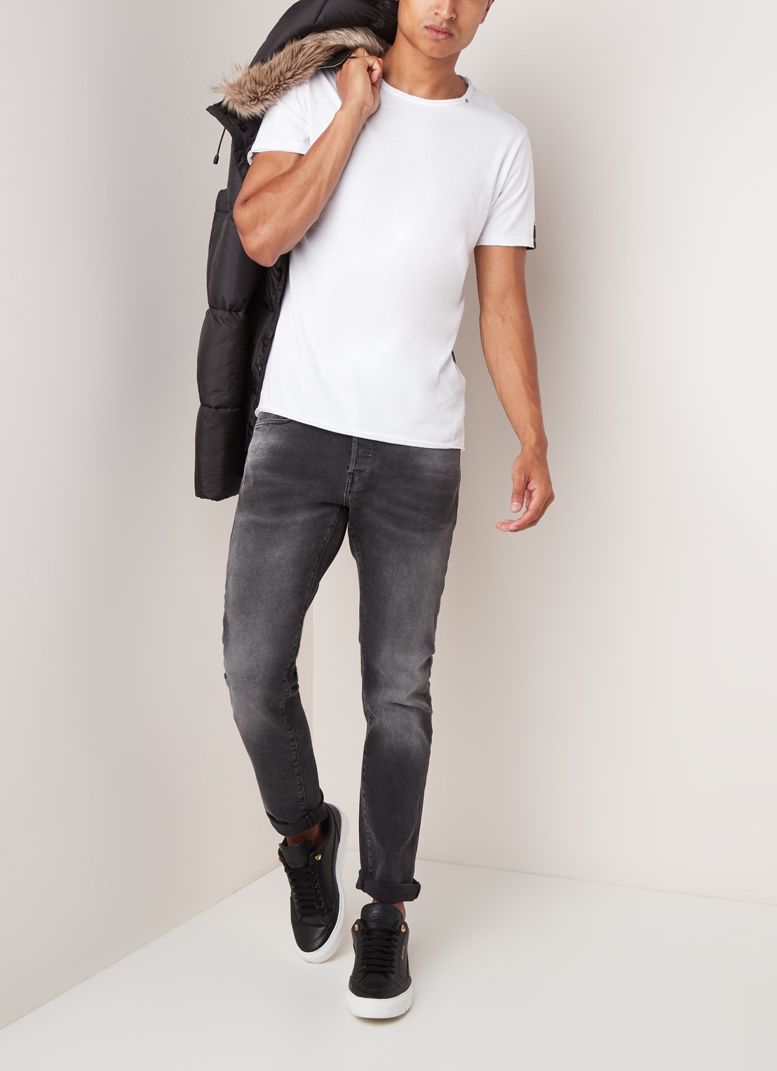 G-Star RAW Nero slim fit jeans met stretch - voorkant 3 antraciet