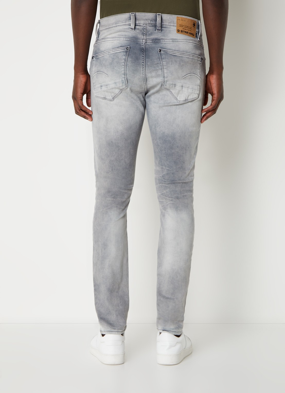 G-Star RAW Revend skinny jeans met gekleurde wassing en stretch - achterkant 5 grijs