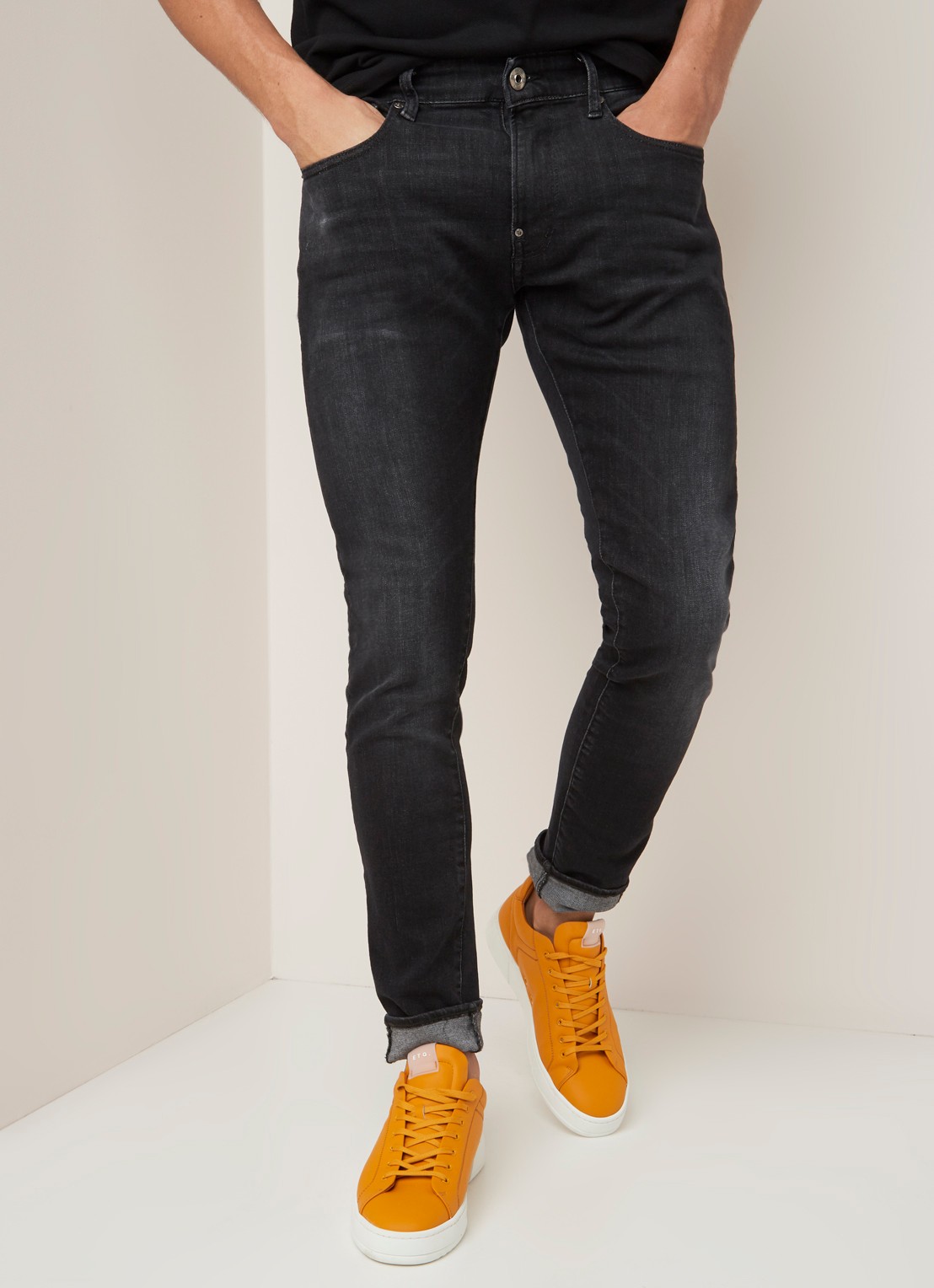 G-Star RAW Revend skinny jeans met stretch - detail 2 zwart