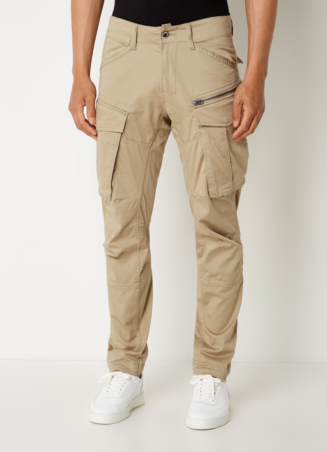 G-Star RAW Rovic tapered fit cargobroek in katoenblend - detail 3 khaki