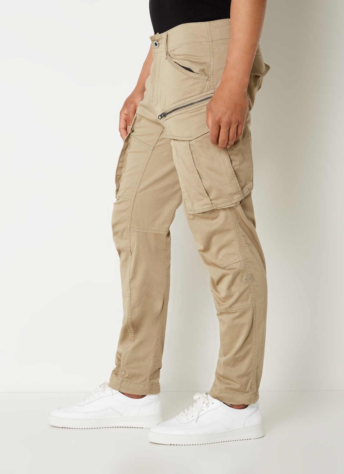 G-Star RAW Rovic tapered fit cargobroek in katoenblend - detail 4 khaki