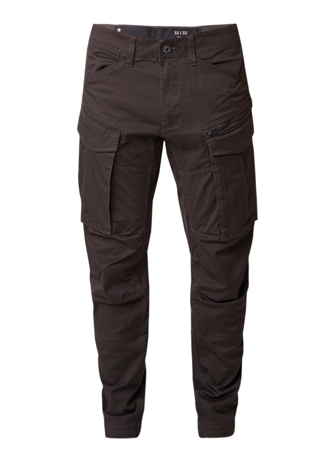 G-Star RAW Rovic tapered fit cargobroek in katoenblend - voorkant 4 donkergrijs