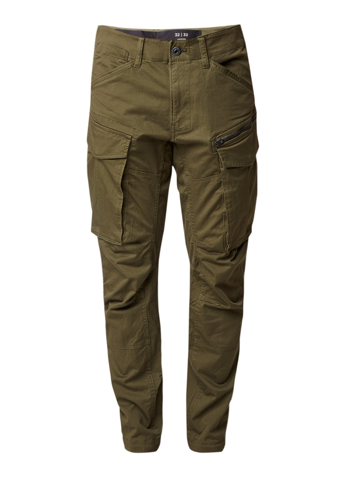 G-Star RAW Rovic tapered fit cargobroek in katoenblend - voorkant 4 mosgroen