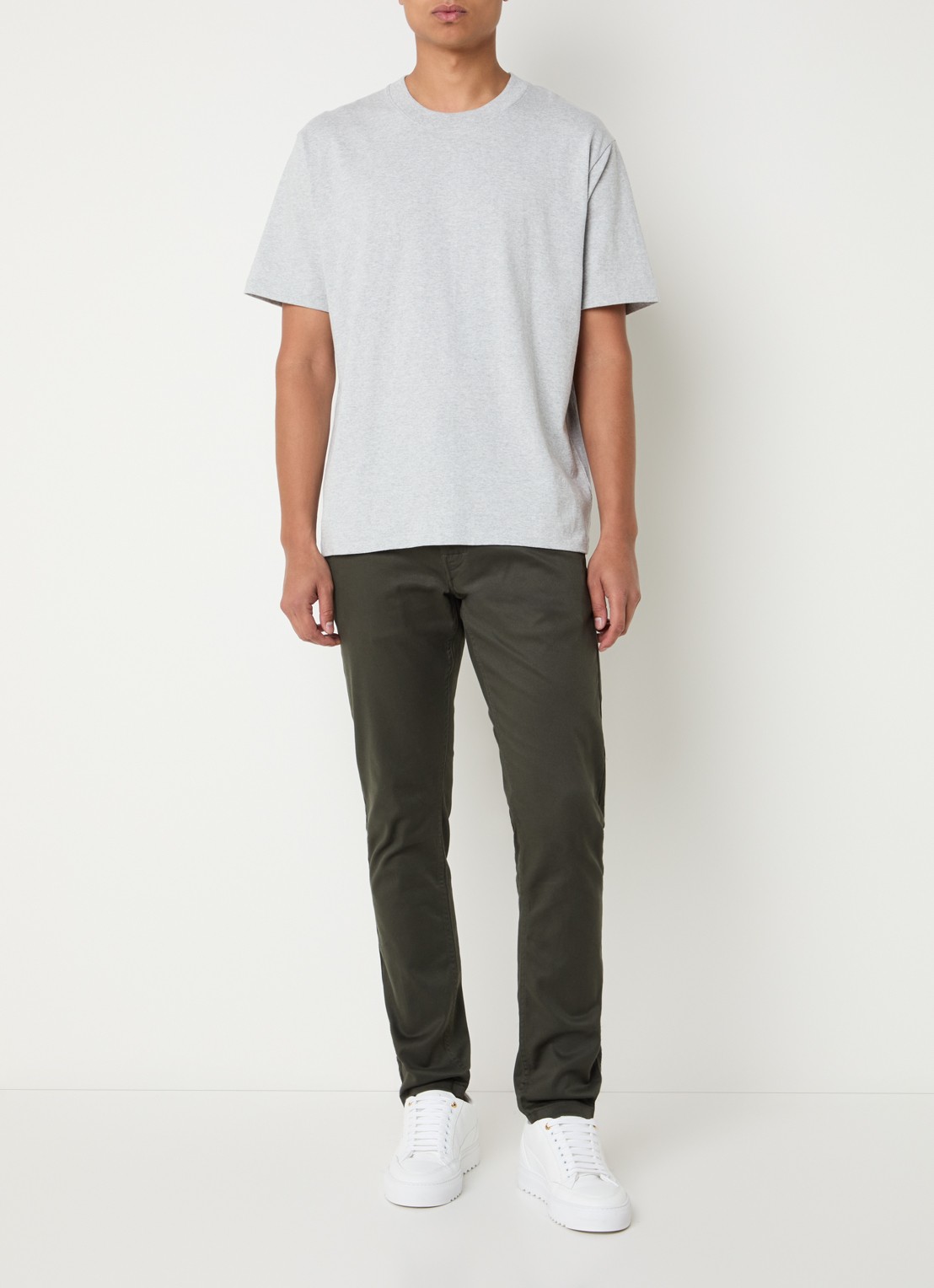 G-Star RAW Skinny fit chino met steekzakken - voorkant 3 bronsgroen